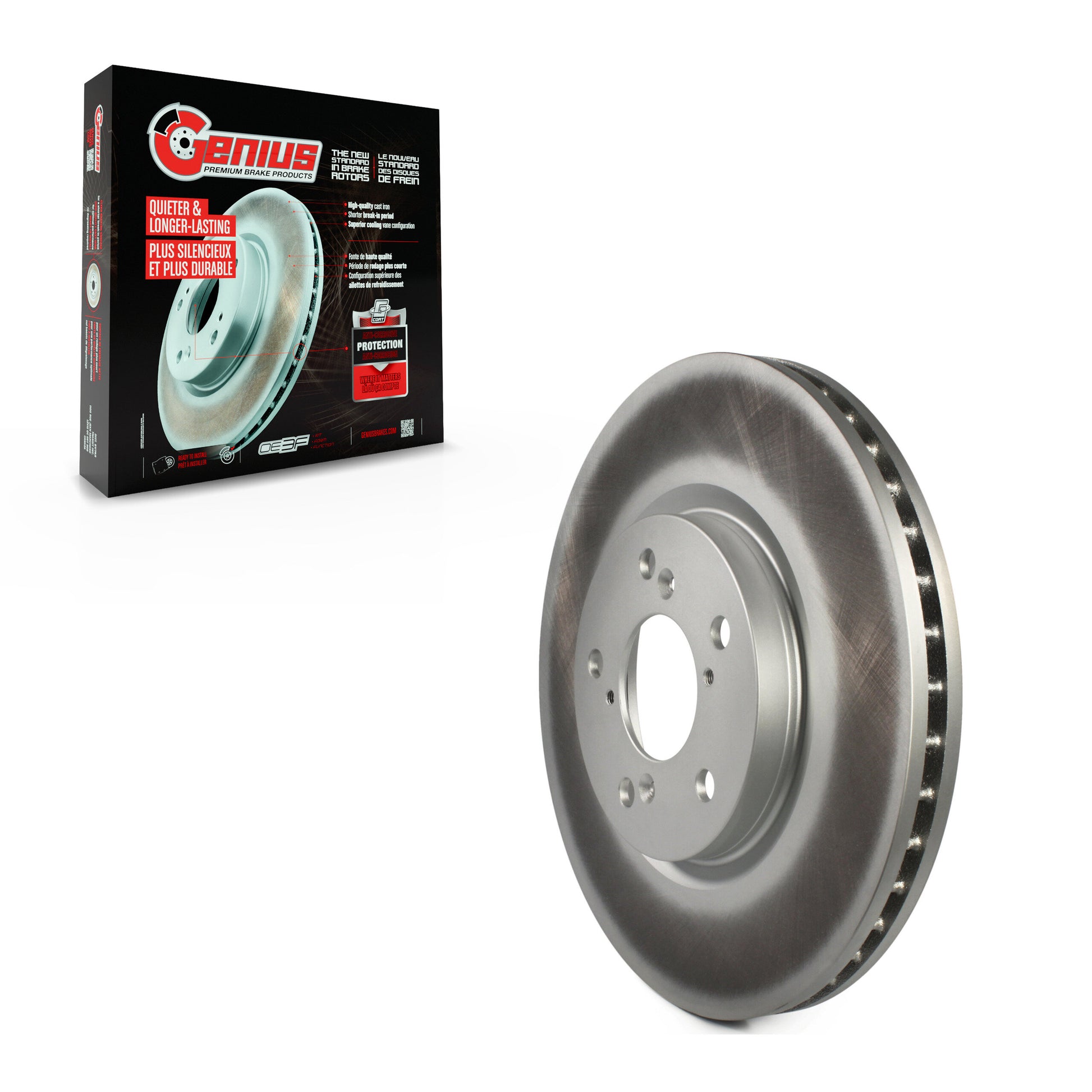 Genius GCR-980353 Disc Brake Rotor for 2006-2014 Honda Ridgeline - Front