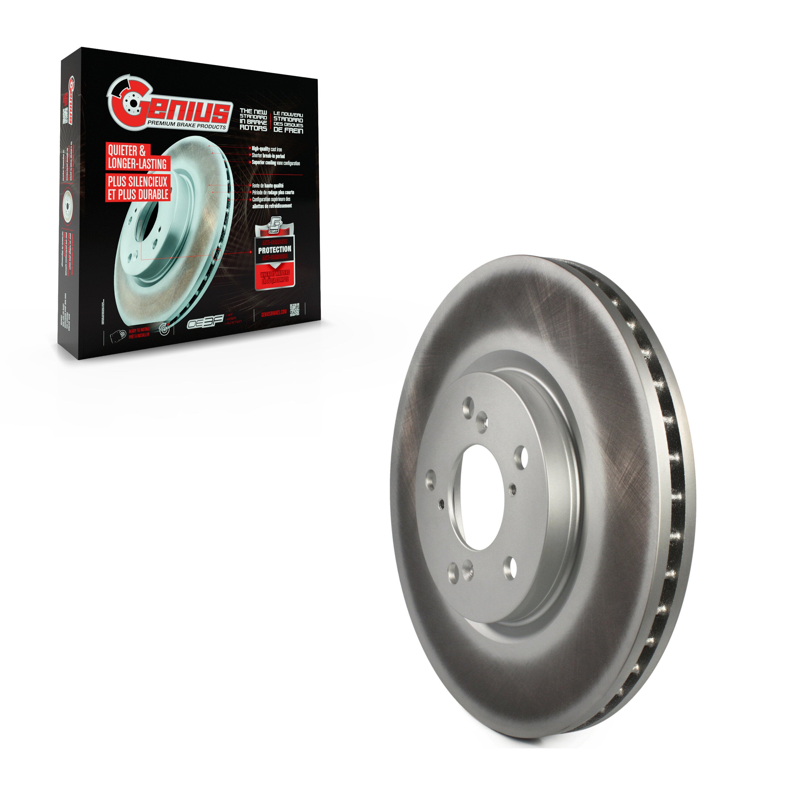 Genius GCR-980353 Disc Brake Rotor for 2006-2014 Honda Ridgeline - Front