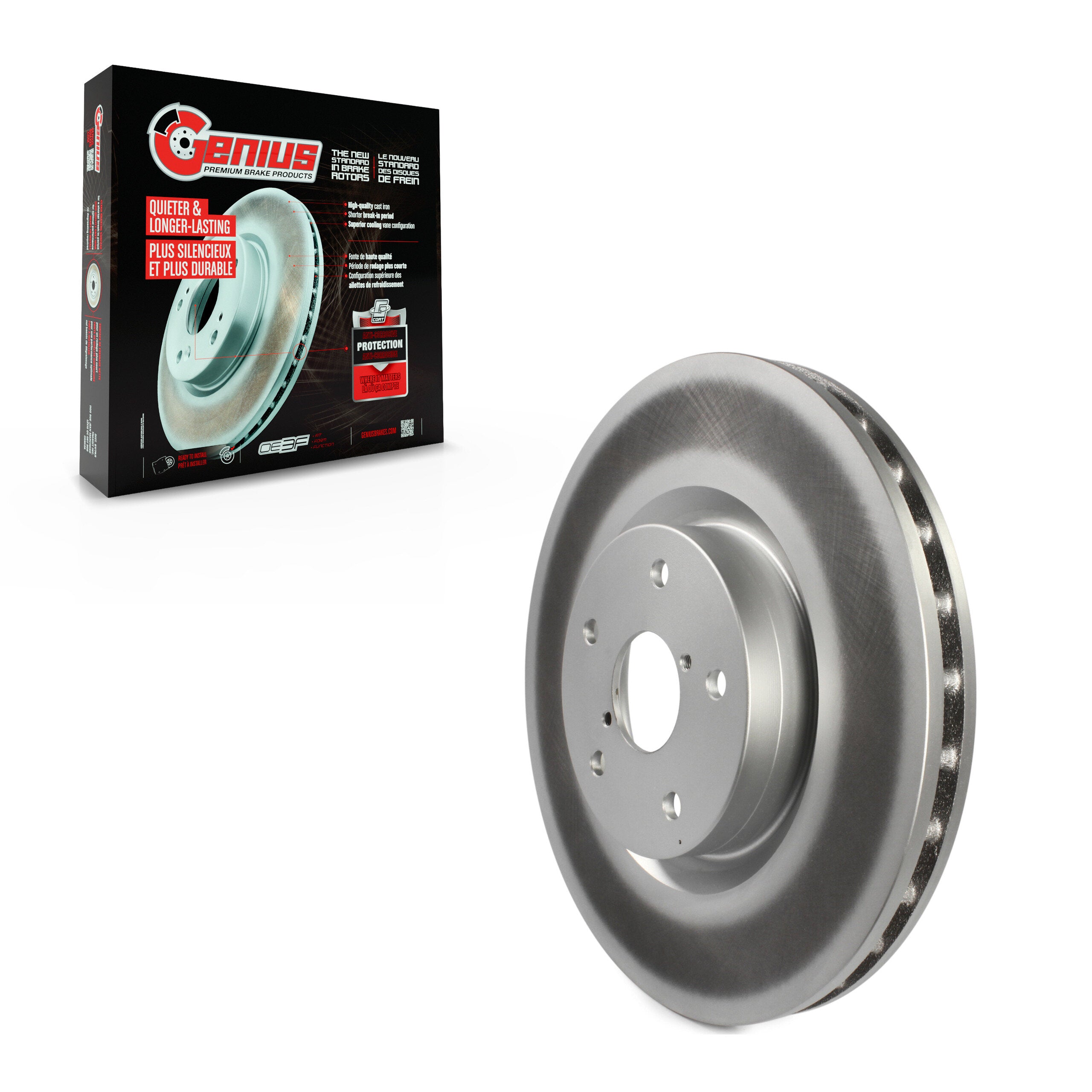 Genius GCR-980356 Disc Brake Rotor for 2005-2017 Subaru WRX, Subaru WRX STI, Subaru Impreza - Front