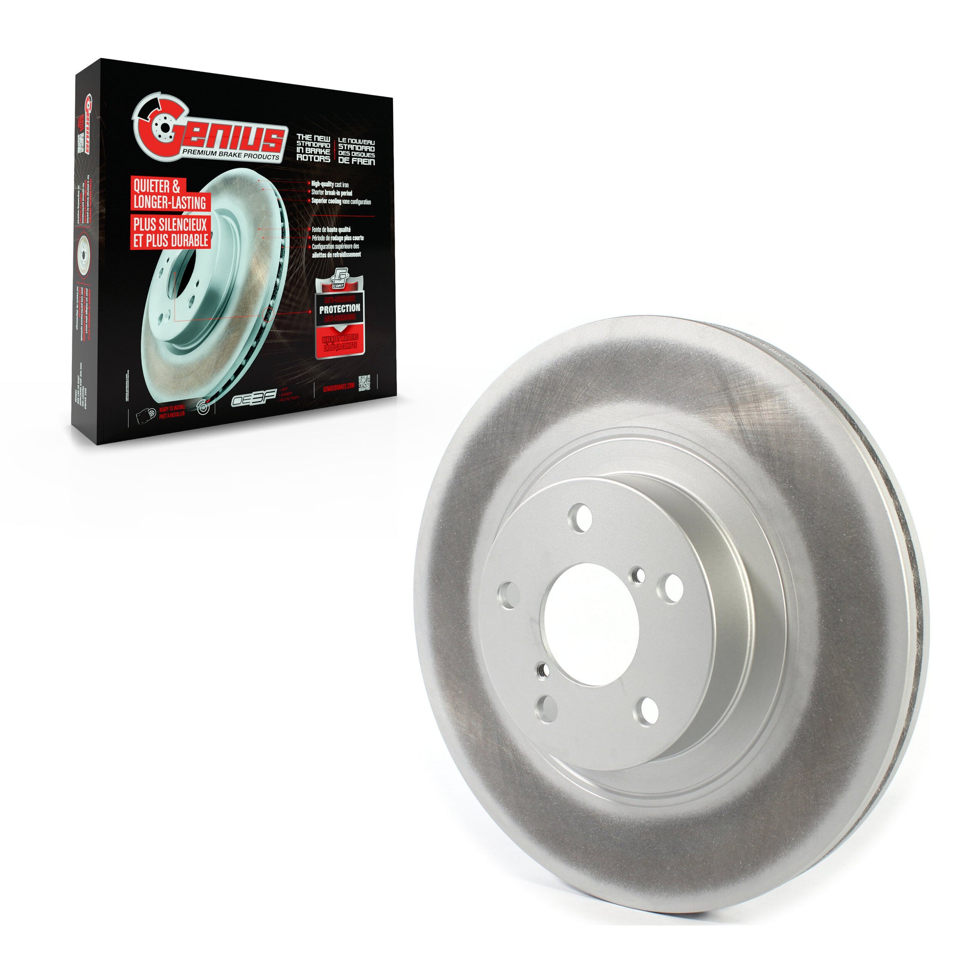 Genius GCR-980360 Disc Brake Rotor for 2005-2023 Subaru BRZ, Toyota GR86, Toyota 86 - Front