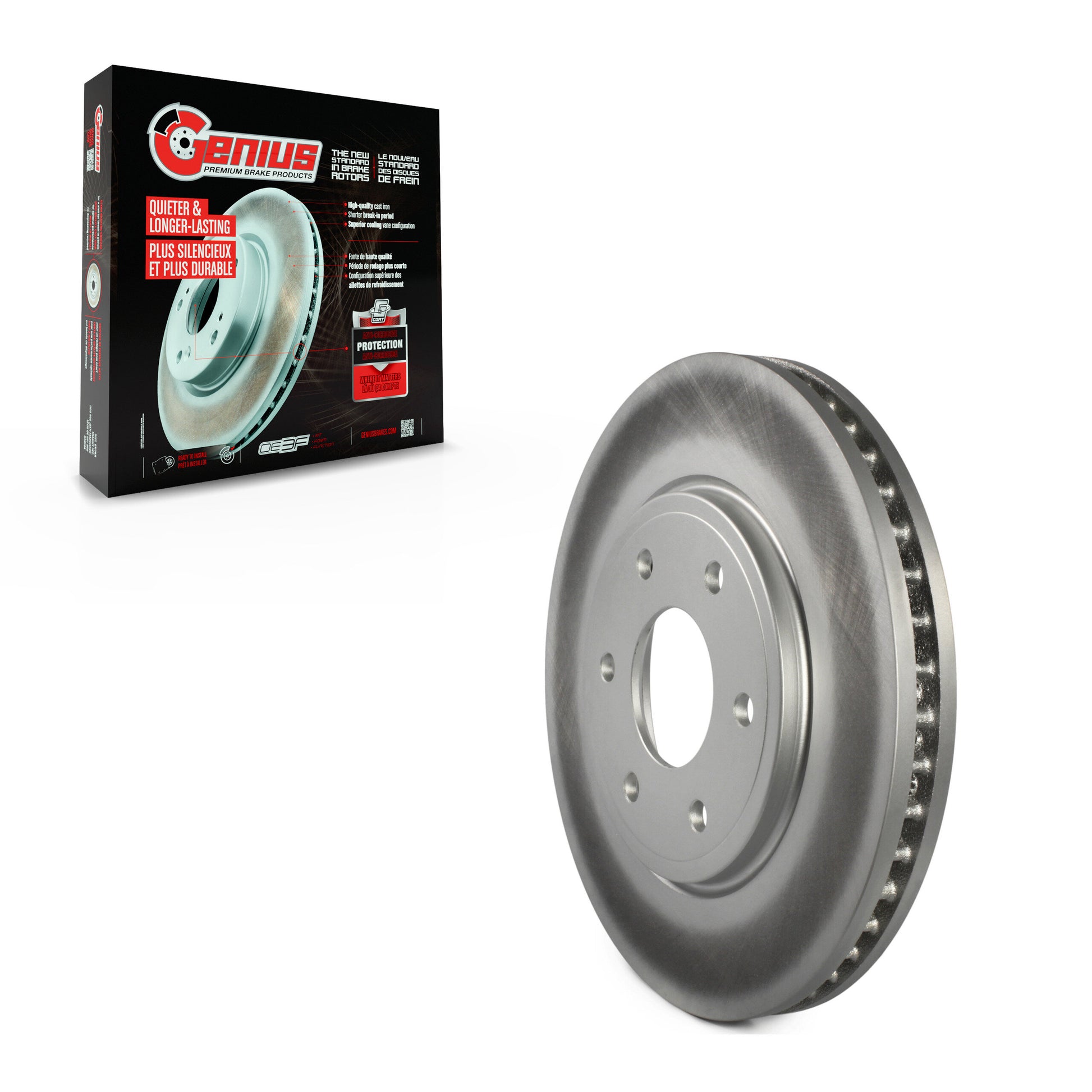 Genius GCR-980369 Disc Brake Rotor for 2005-2019 Suzuki Equator, Nissan Frontier