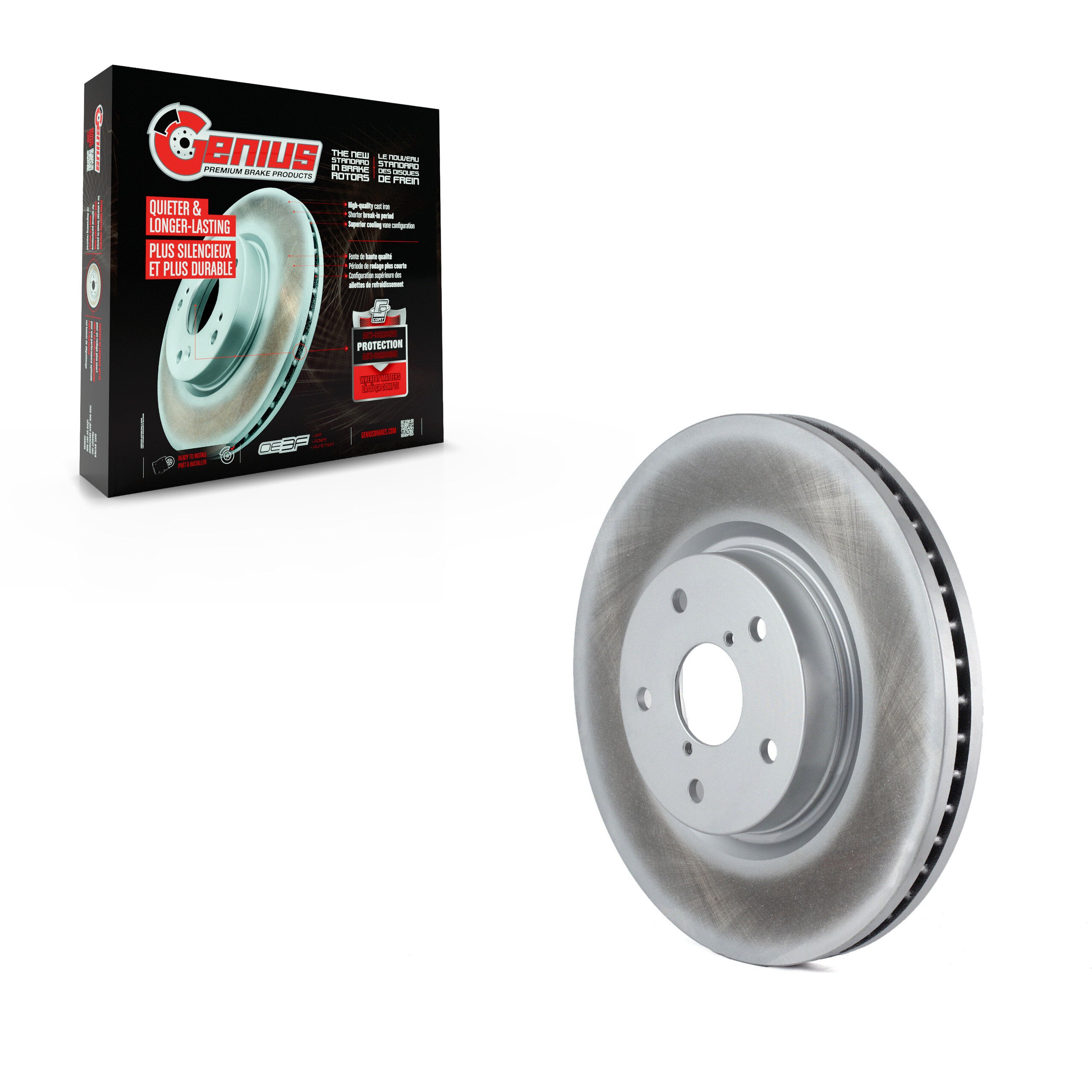 Genius GCR-980377 Disc Brake Rotor for 2006-2021 Subaru Legacy, Subaru Outback, Subaru WRX - Front