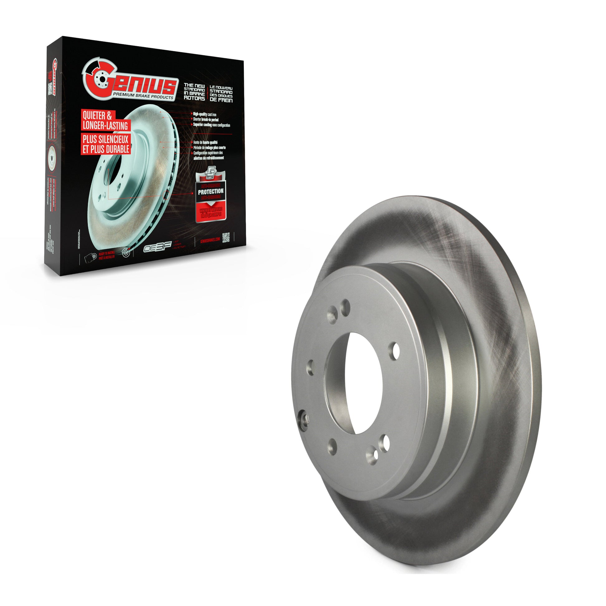 Genius GCR-980420 Disc Brake Rotor for 2006-2020 Hyundai Azera, Hyundai Tucson, Hyundai Sonata - Rear