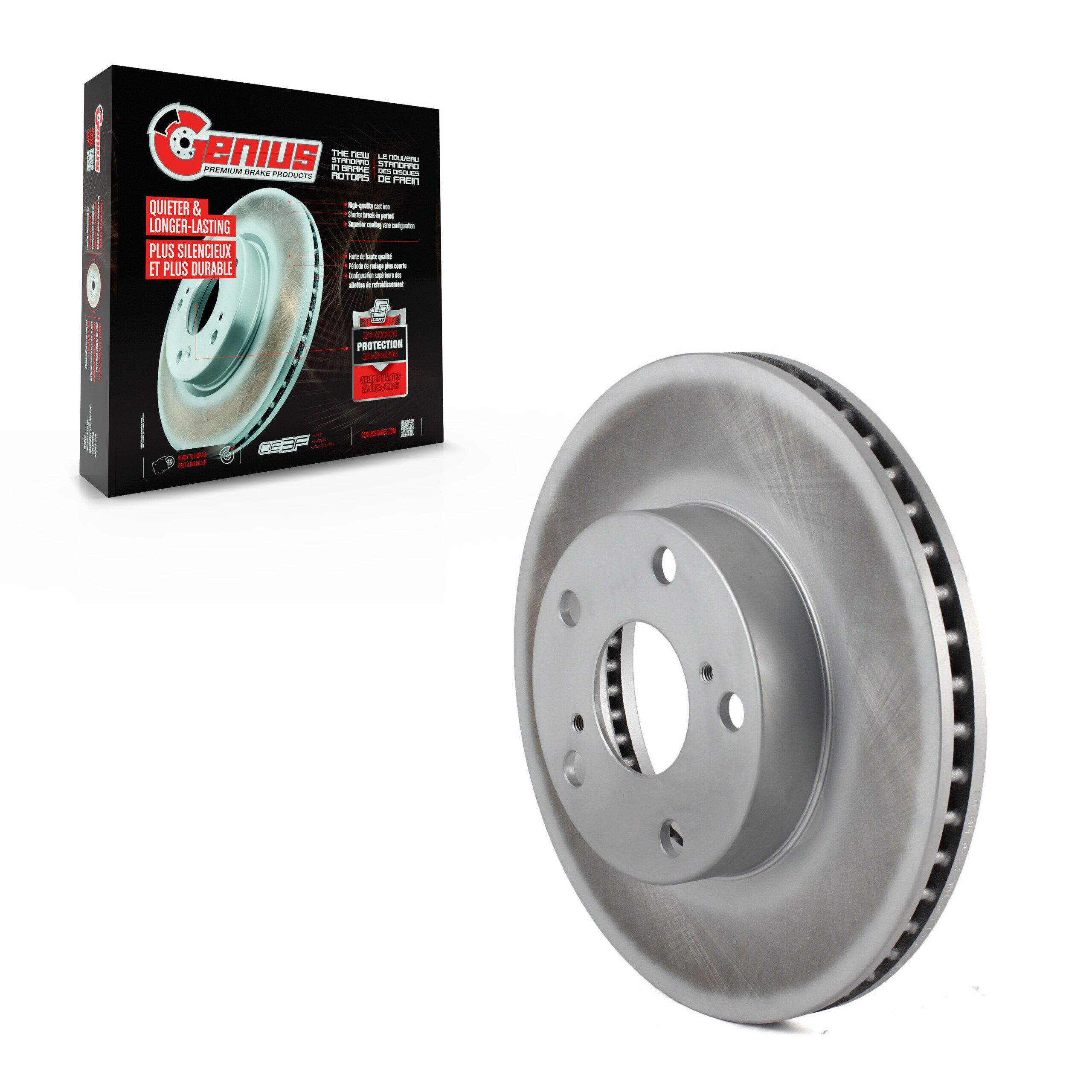 Genius GCR-980461 Disc Brake Rotor for 2005-2015 Toyota Tacoma - Front