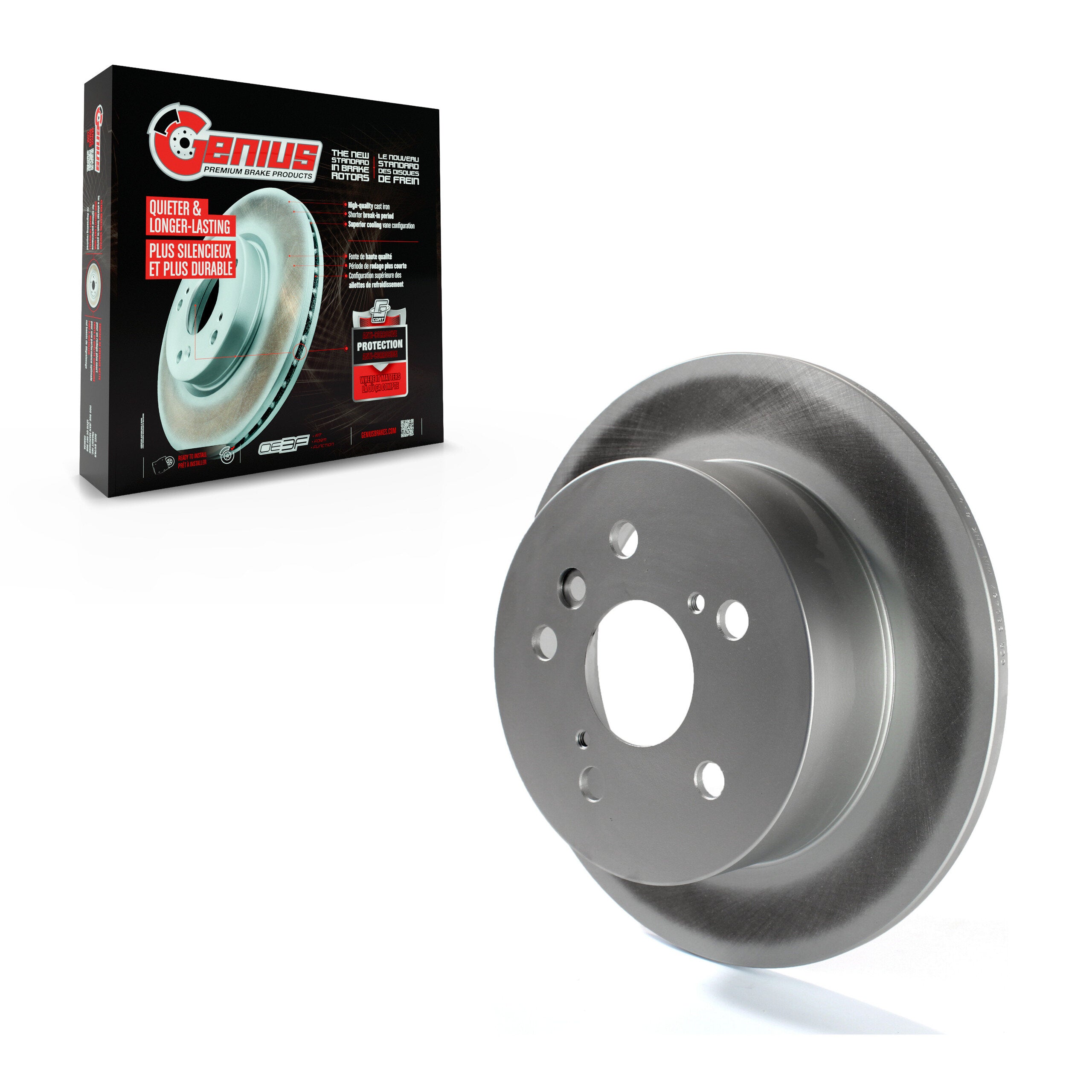 Genius GCR-980467 Disc Brake Rotor for 2007-2012 Toyota Avalon, Lexus ES350, Toyota Camry - Rear