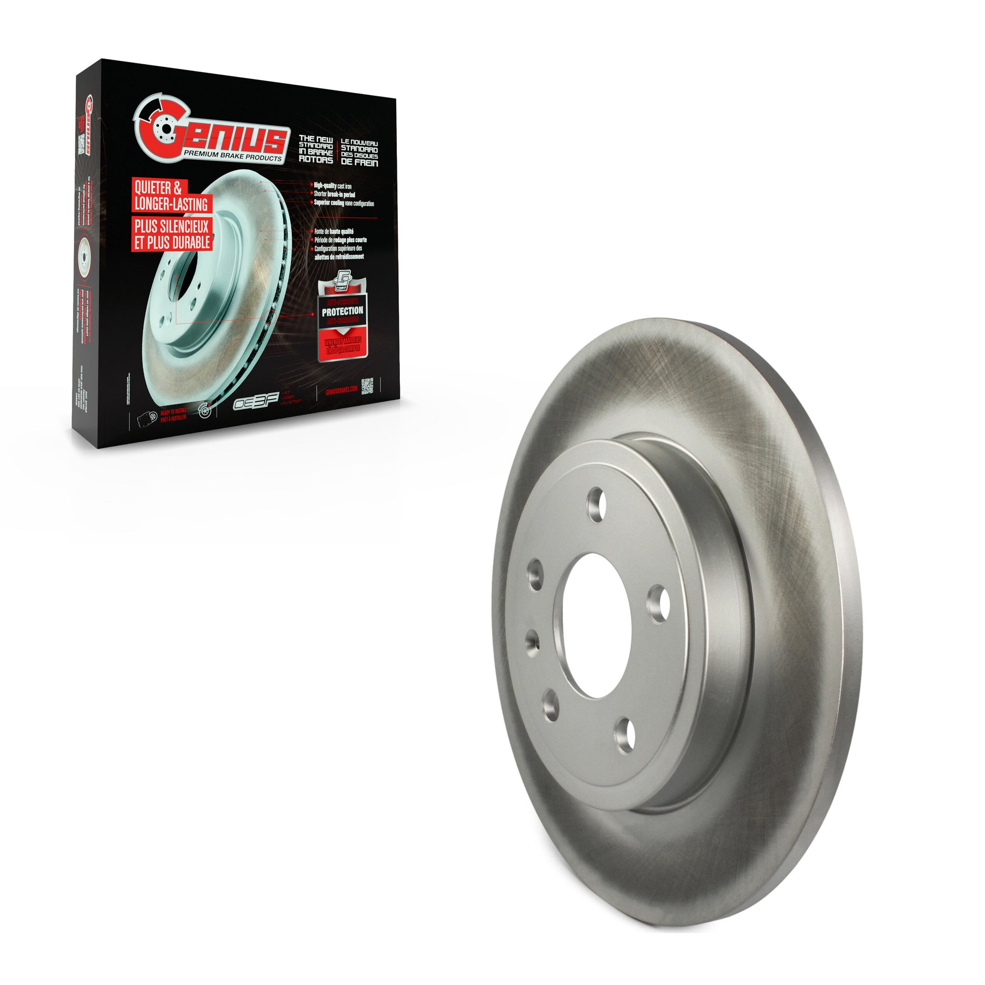 Genius GCR-980468 Disc Brake Rotor for 2005-2009 Audi A4, Audi A4 Quattro - Rear
