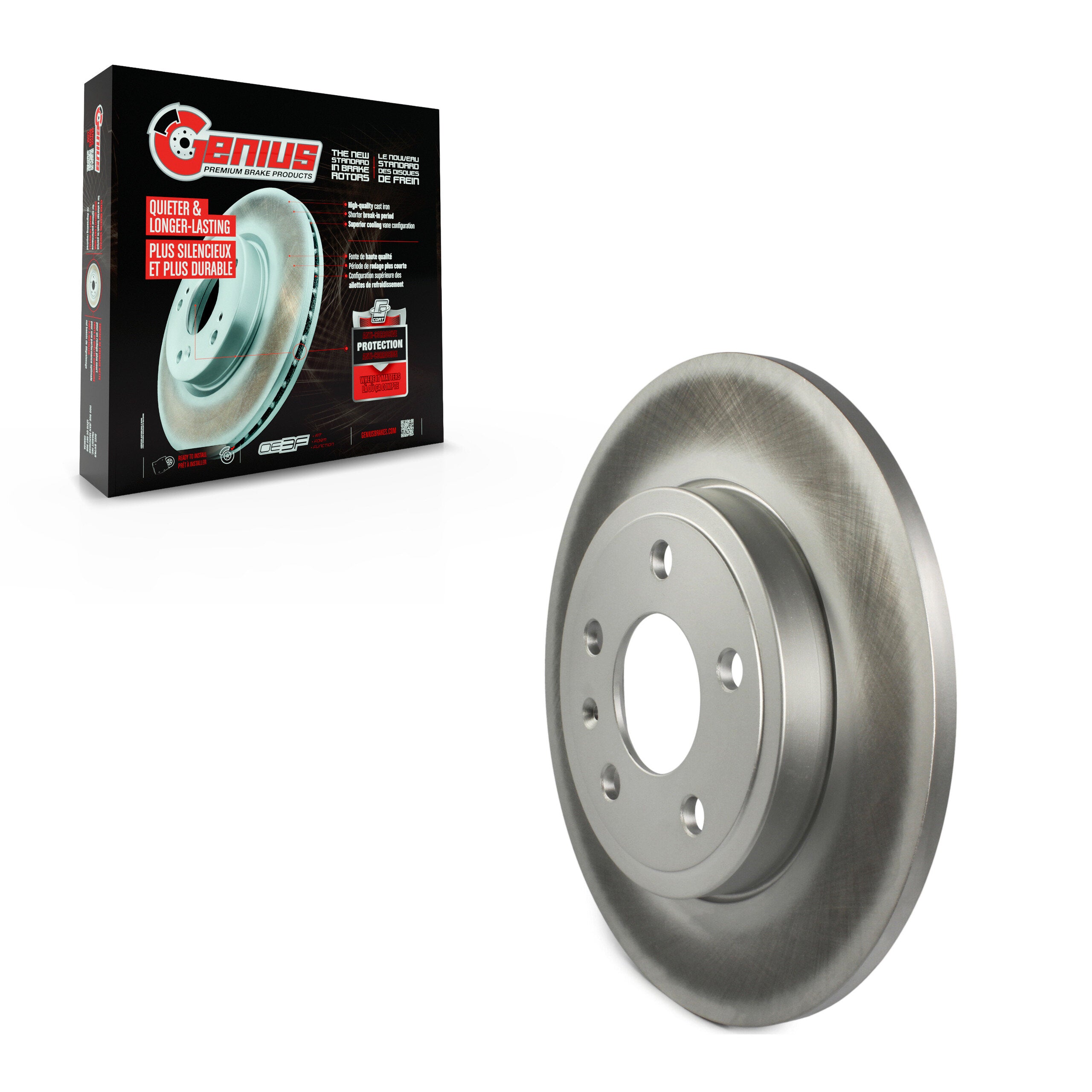 Genius GCR-980468 Disc Brake Rotor for 2005-2009 Audi A4, Audi A4 Quattro - Rear