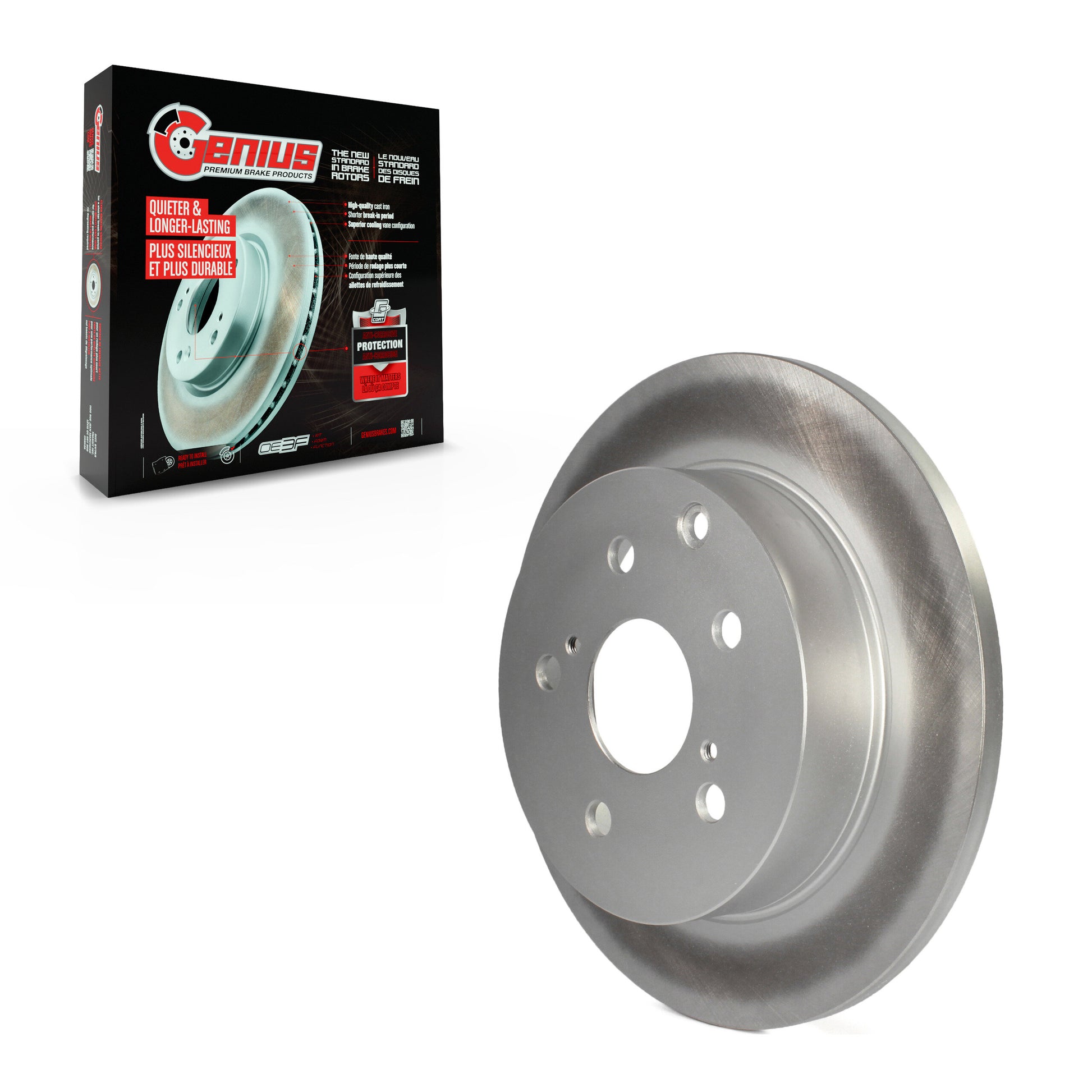 Genius GCR-980483 Disc Brake Rotor for 2006-2018 Lexus HS250h, Toyota RAV4 - Rear