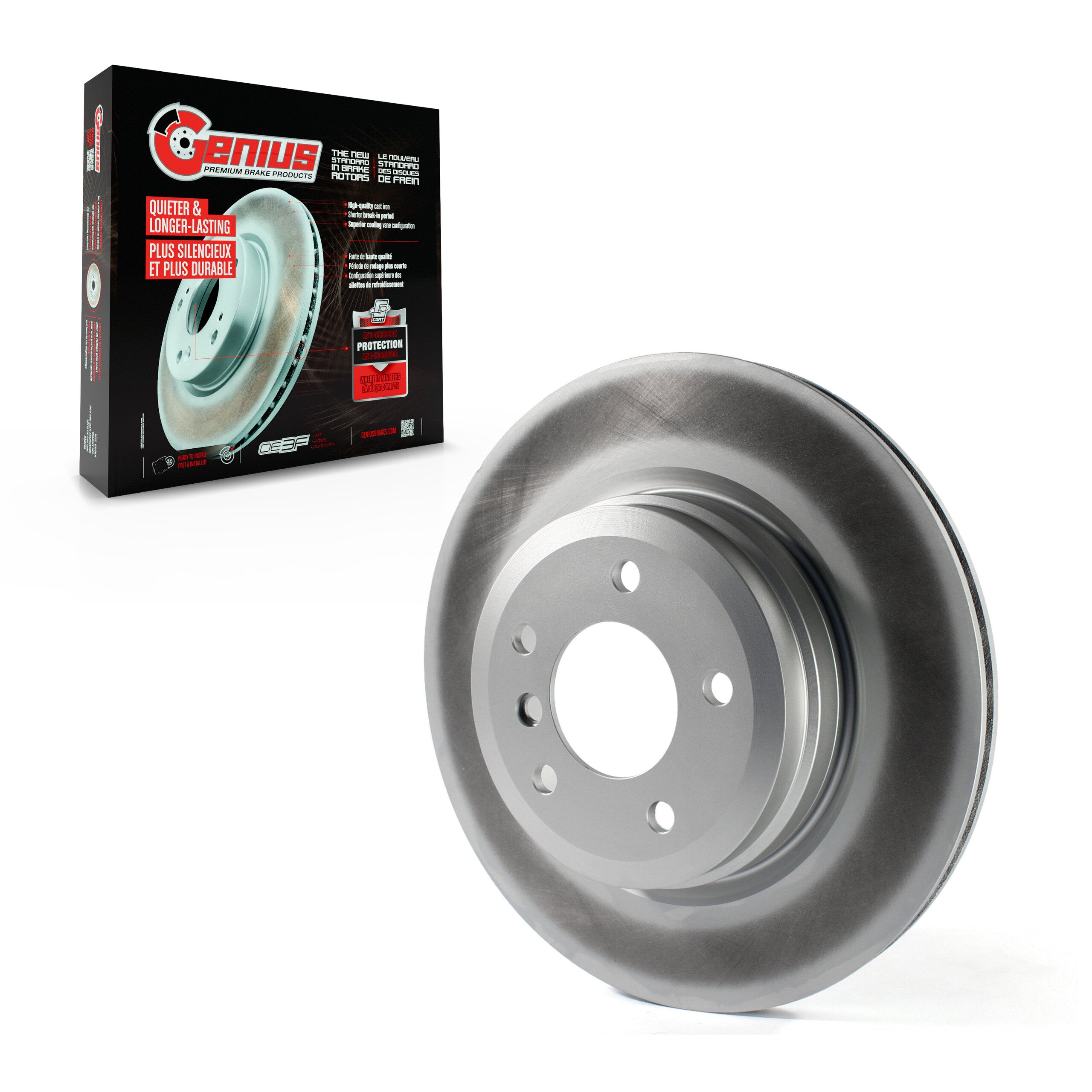 Genius GCR-980485 Disc Brake Rotor for 2006-2015 BMW 335i, BMW 335i xDrive, BMW X1 - Rear