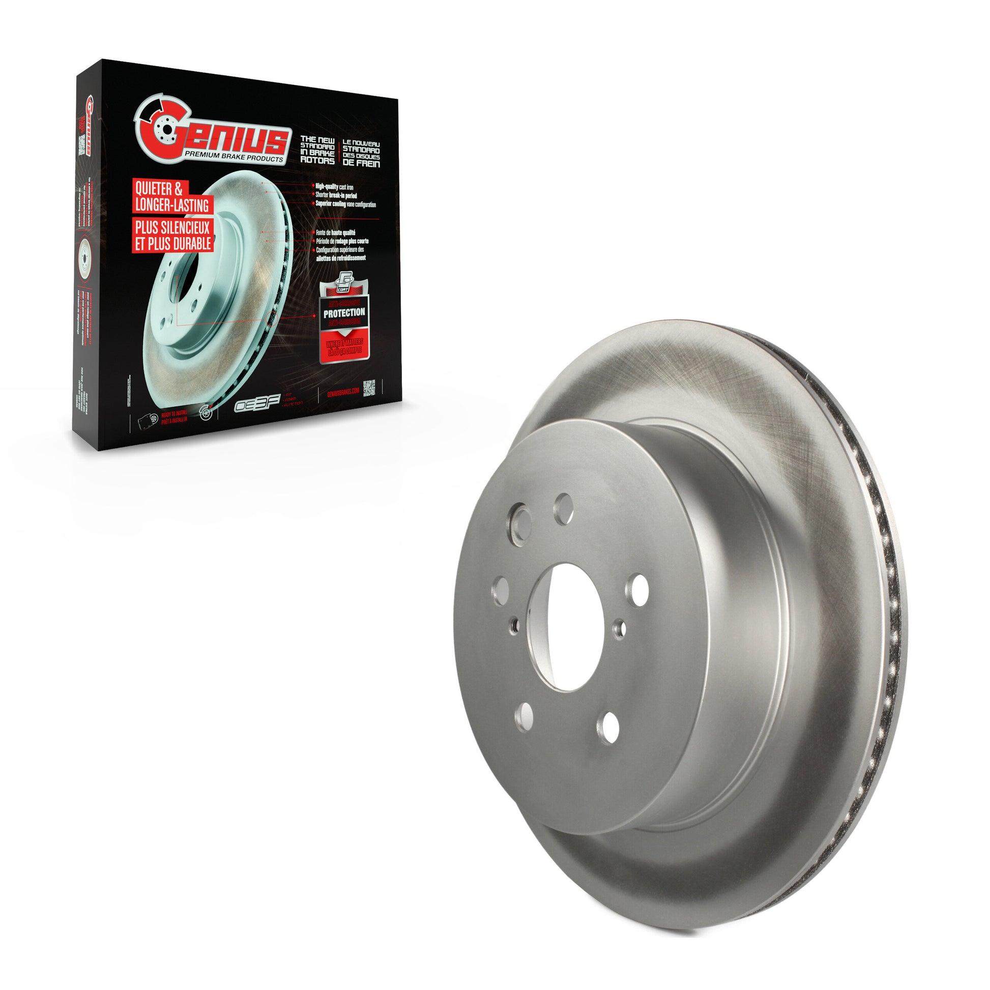 Genius GCR-980488 Disc Brake Rotor for 2006-2015 Lexus IS250, Lexus IS350, Lexus GS460 - Rear