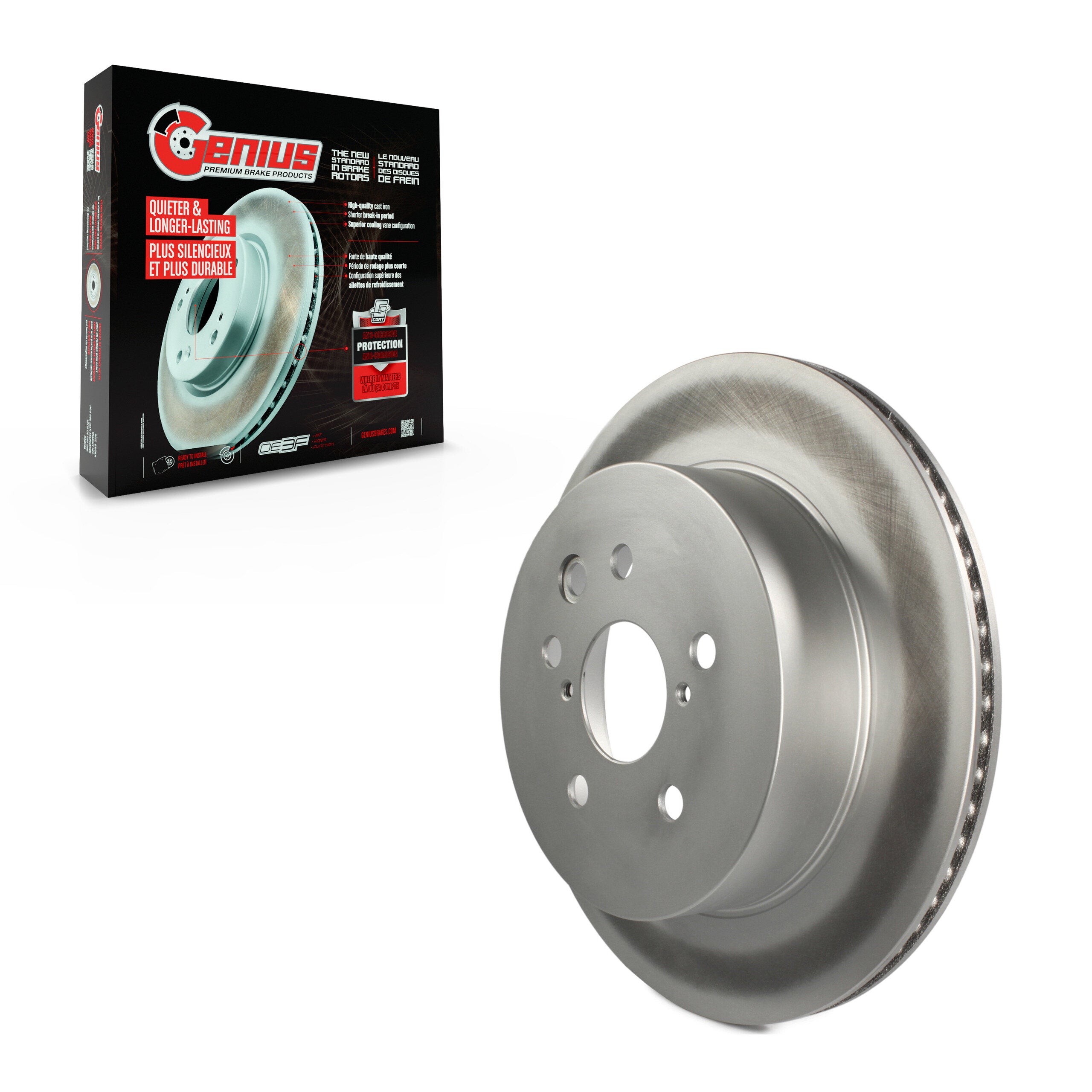 Genius GCR-980488 Disc Brake Rotor for 2006-2015 Lexus IS250, Lexus IS350, Lexus GS460 - Rear