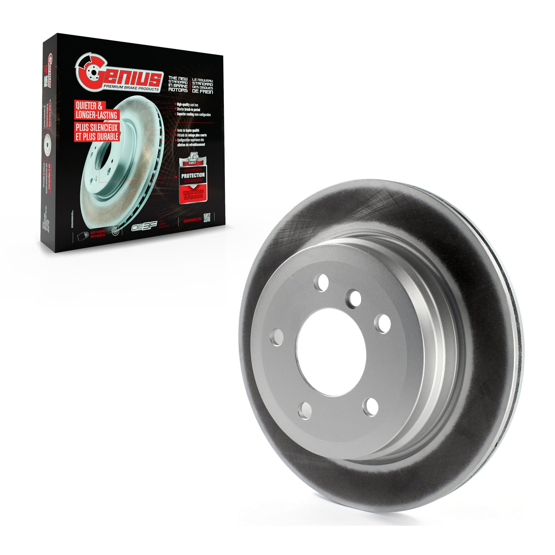 Genius GCR-980495 Disc Brake Rotor for 2006-2015 BMW X1, BMW 328i, BMW 328i xDrive - Rear