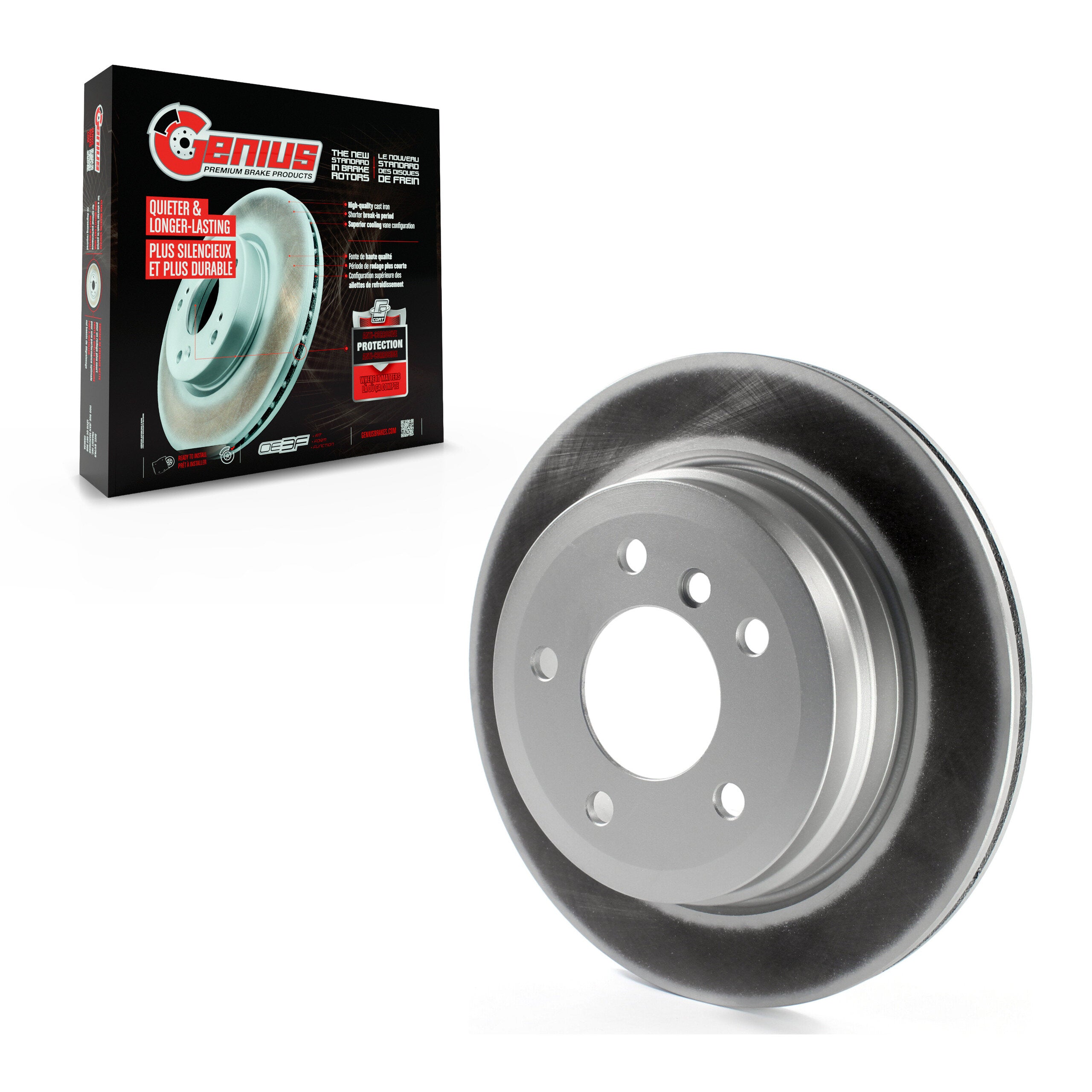 Genius GCR-980495 Disc Brake Rotor for 2006-2015 BMW X1, BMW 328i, BMW 328i xDrive - Rear