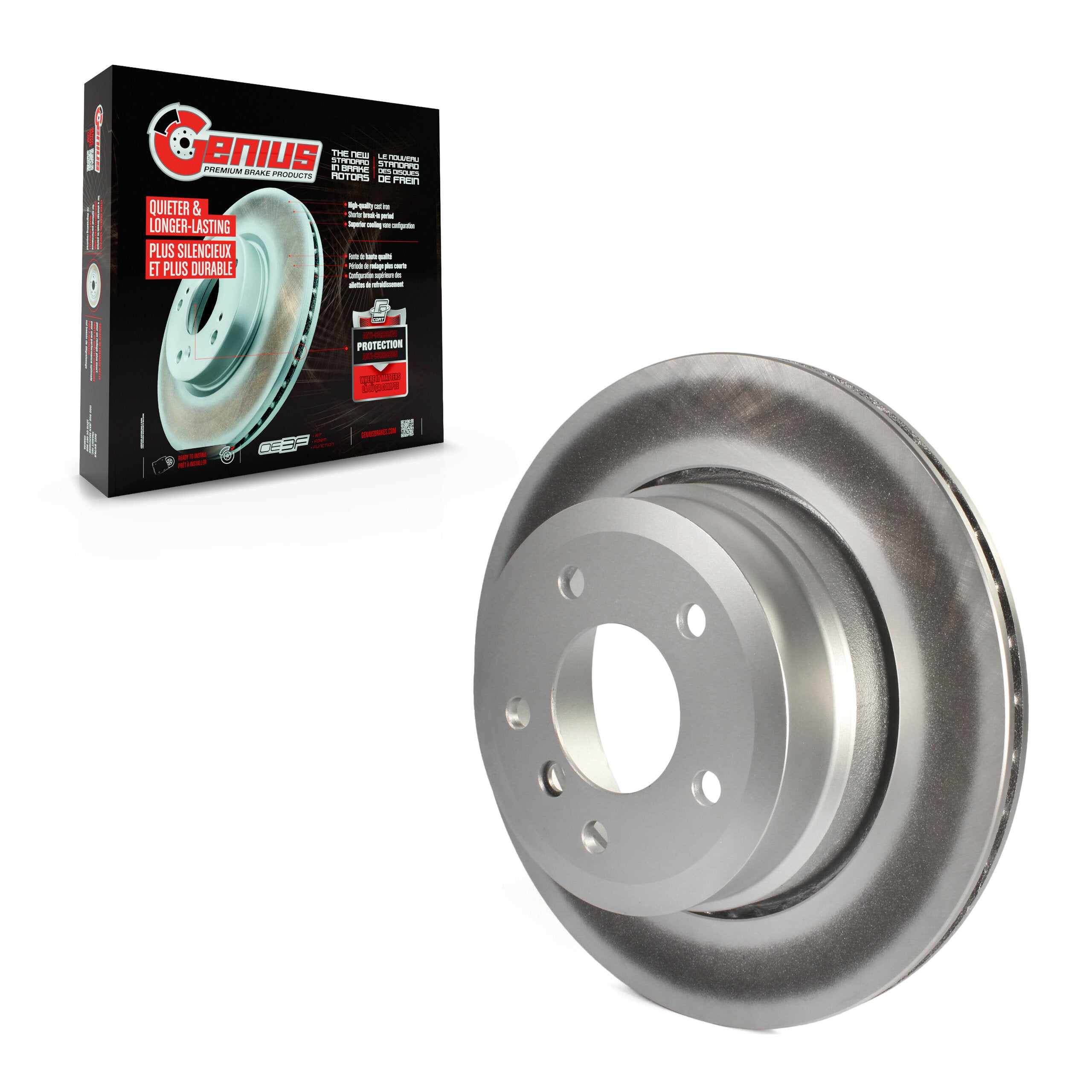 Genius GCR-980496 Disc Brake Rotor for 2006-2010 BMW 528i, BMW 528i xDrive, BMW 535i xDrive - Rear