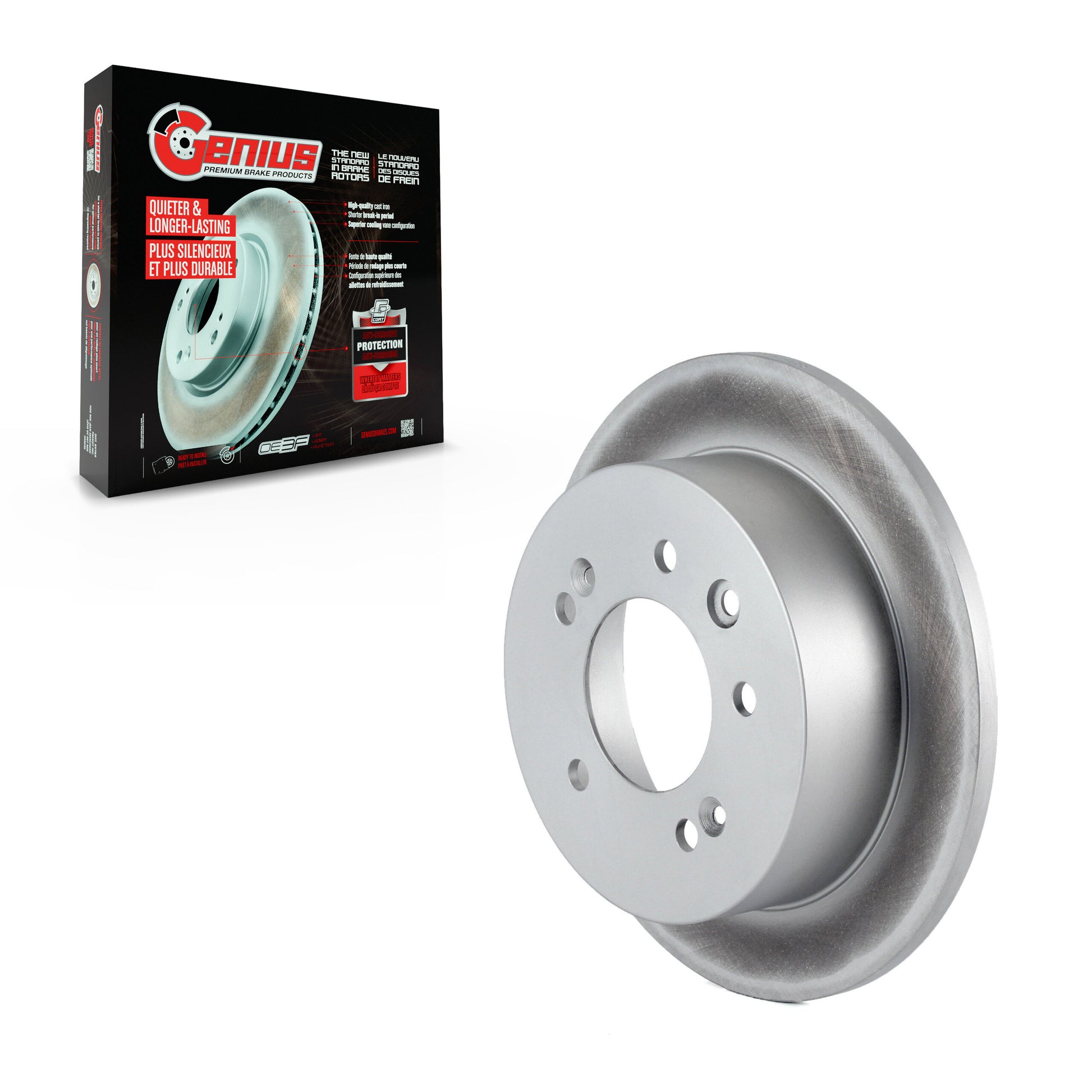 Genius GCR-980498 Disc Brake Rotor for 2007-2010 Hyundai Elantra - Rear