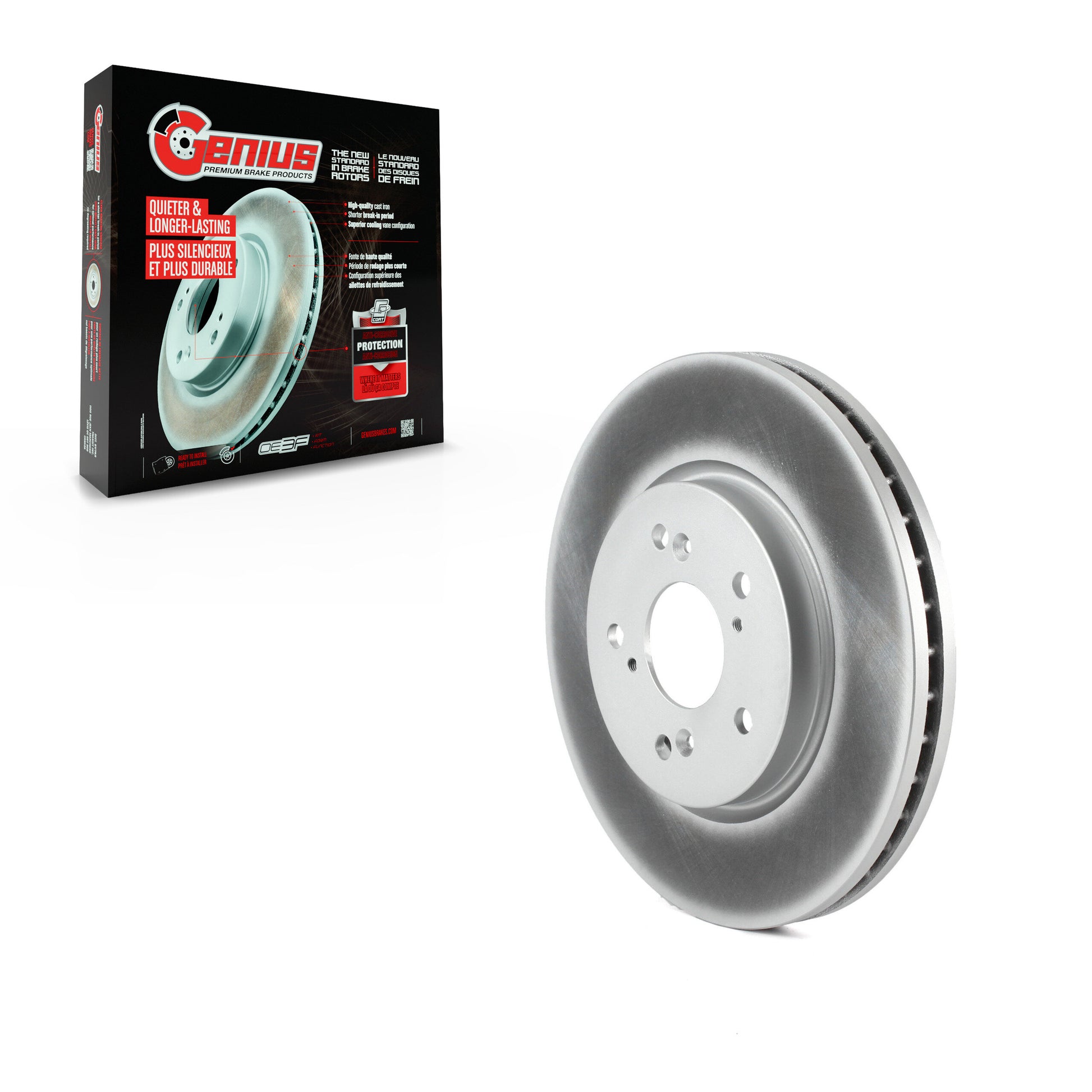 Genius GCR-980515 Disc Brake Rotor for 2007-2016 Honda Crosstour, Honda CR-V, Honda Accord Crosstour - Front