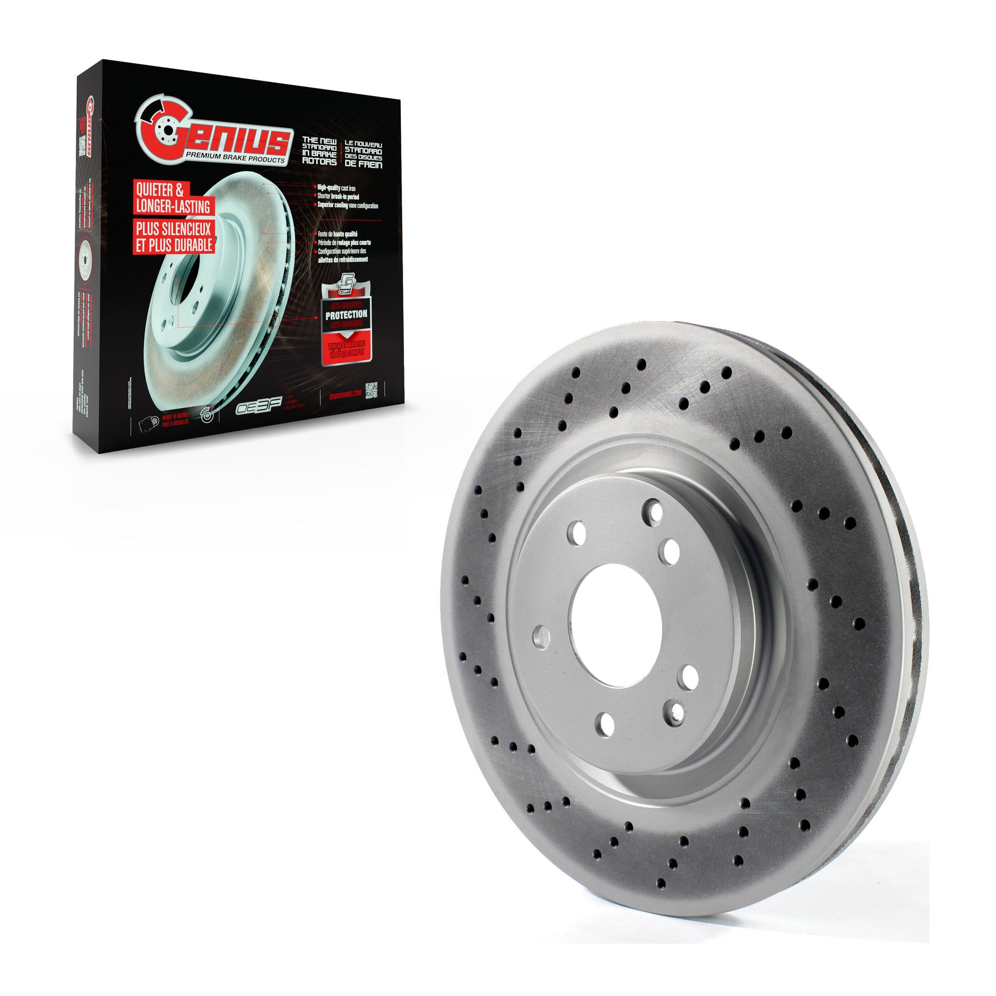 Genius GCR-980521 Disc Brake Rotor for 2003-2011 Mercedes-Benz SLK300, Mercedes-Benz CLK350, Mercedes-Benz SLK280 - Front