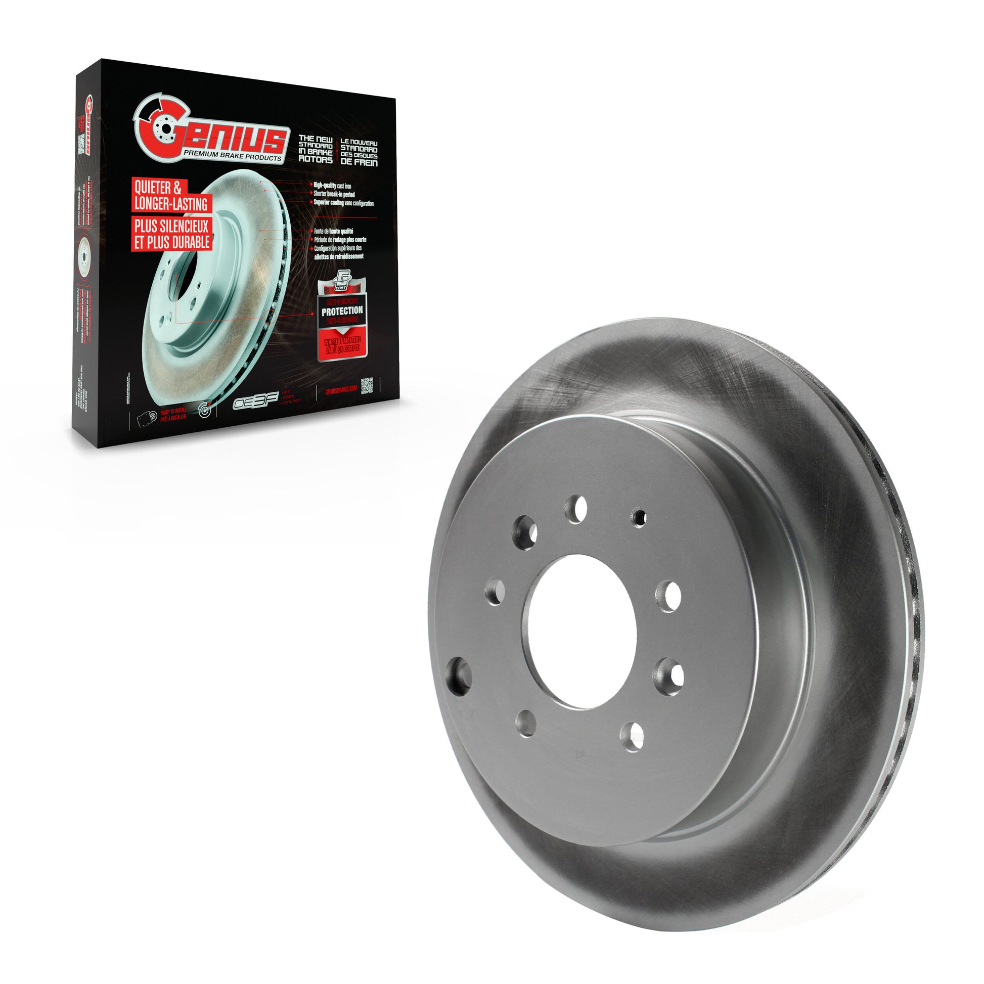 Genius GCR-980523 Disc Brake Rotor for 2007-2012 Ford Edge, Lincoln MKX, Mazda CX-7 - Rear