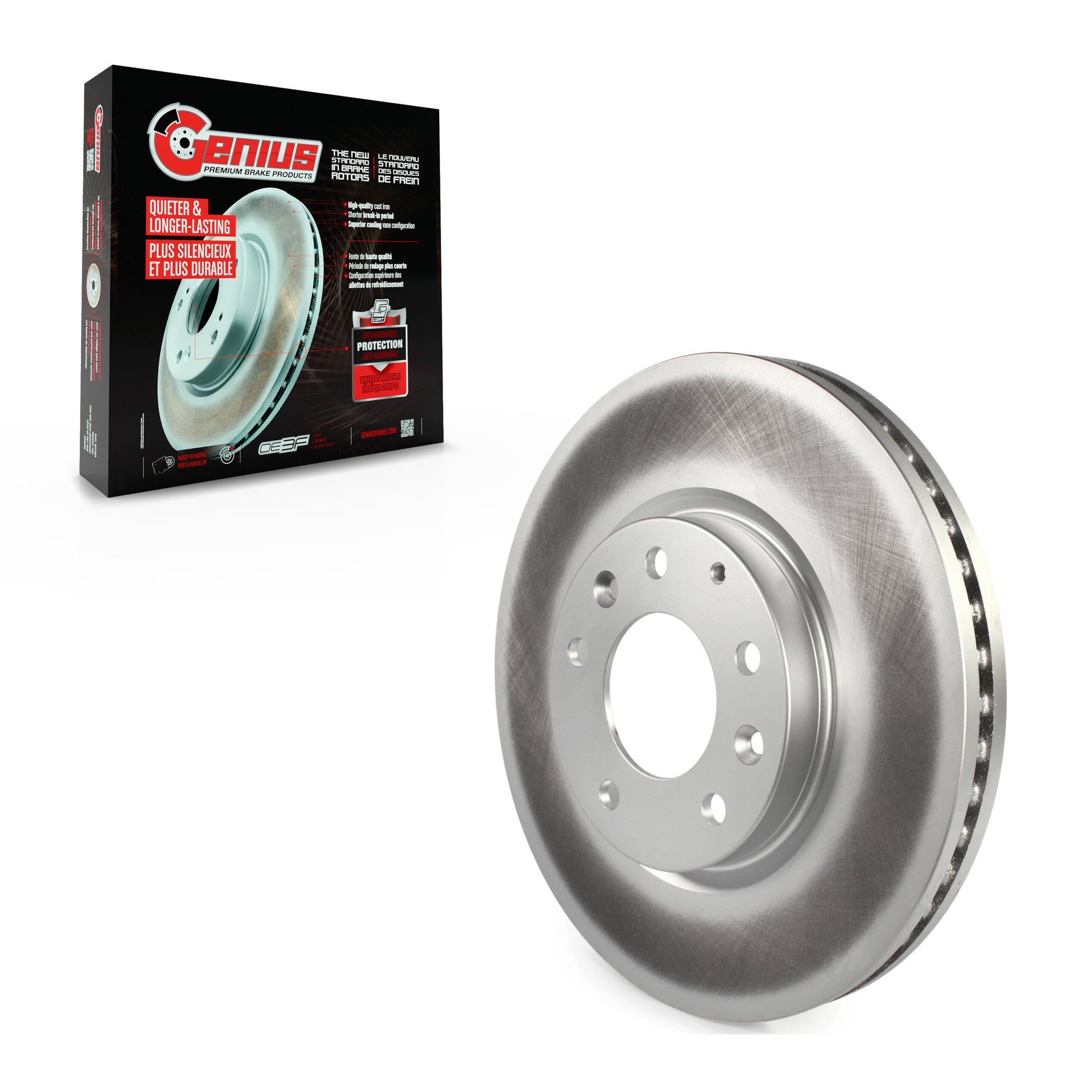 Genius GCR-980524 Disc Brake Rotor for 2007-2012 Ford Edge, Lincoln MKX, Mazda CX-7 - Front
