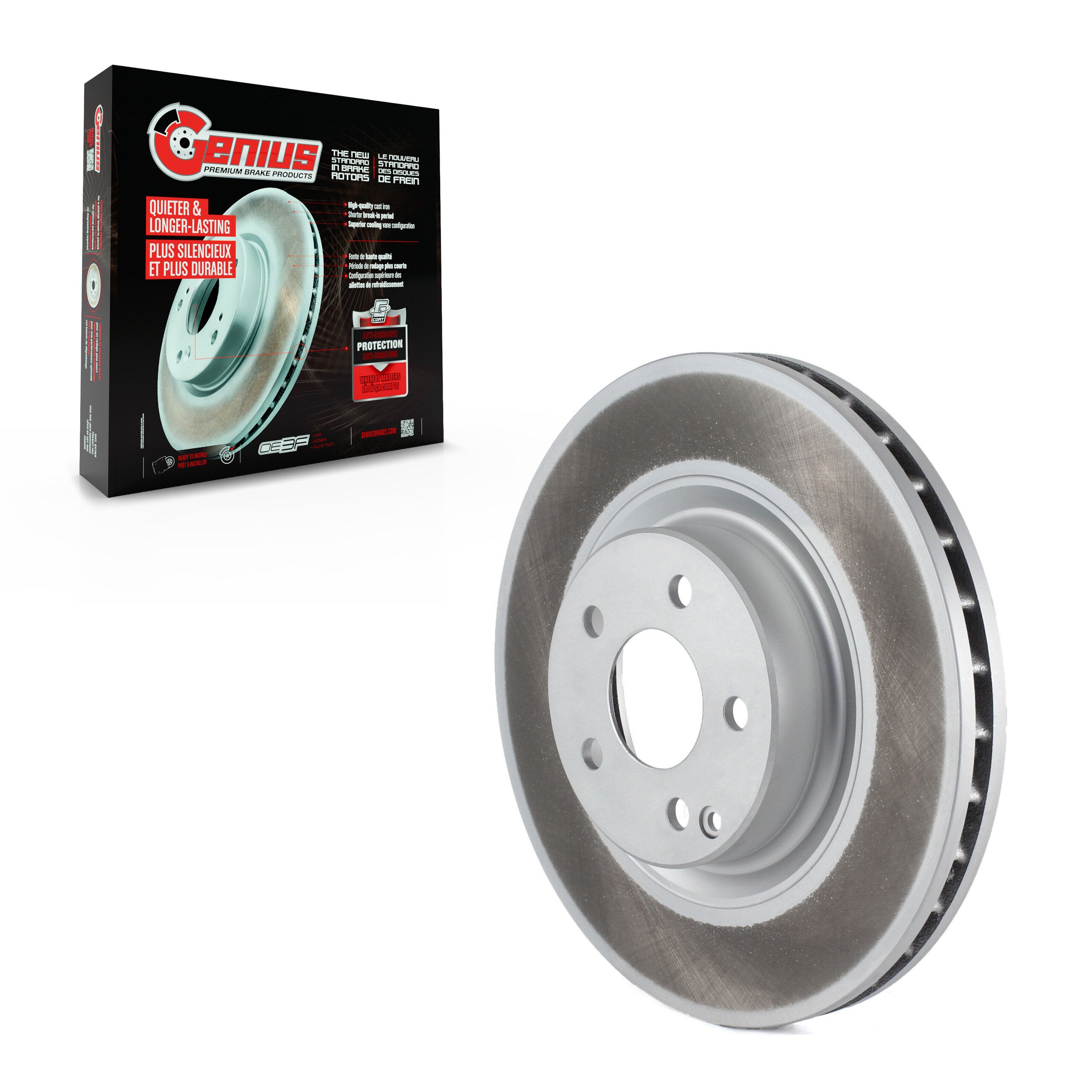 Genius GCR-980537 Disc Brake Rotor for 2003-2015 Mercedes-Benz GLK250, Mercedes-Benz GLK350, Mercedes-Benz CLS550 - Front