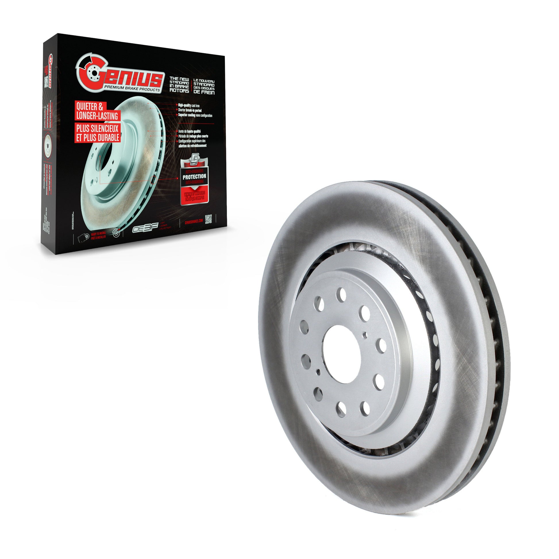 Genius GCR-980564 Disc Brake Rotor for 2007-2024 Lexus LS500h, Lexus LS500, Lexus LS460 - Front Left