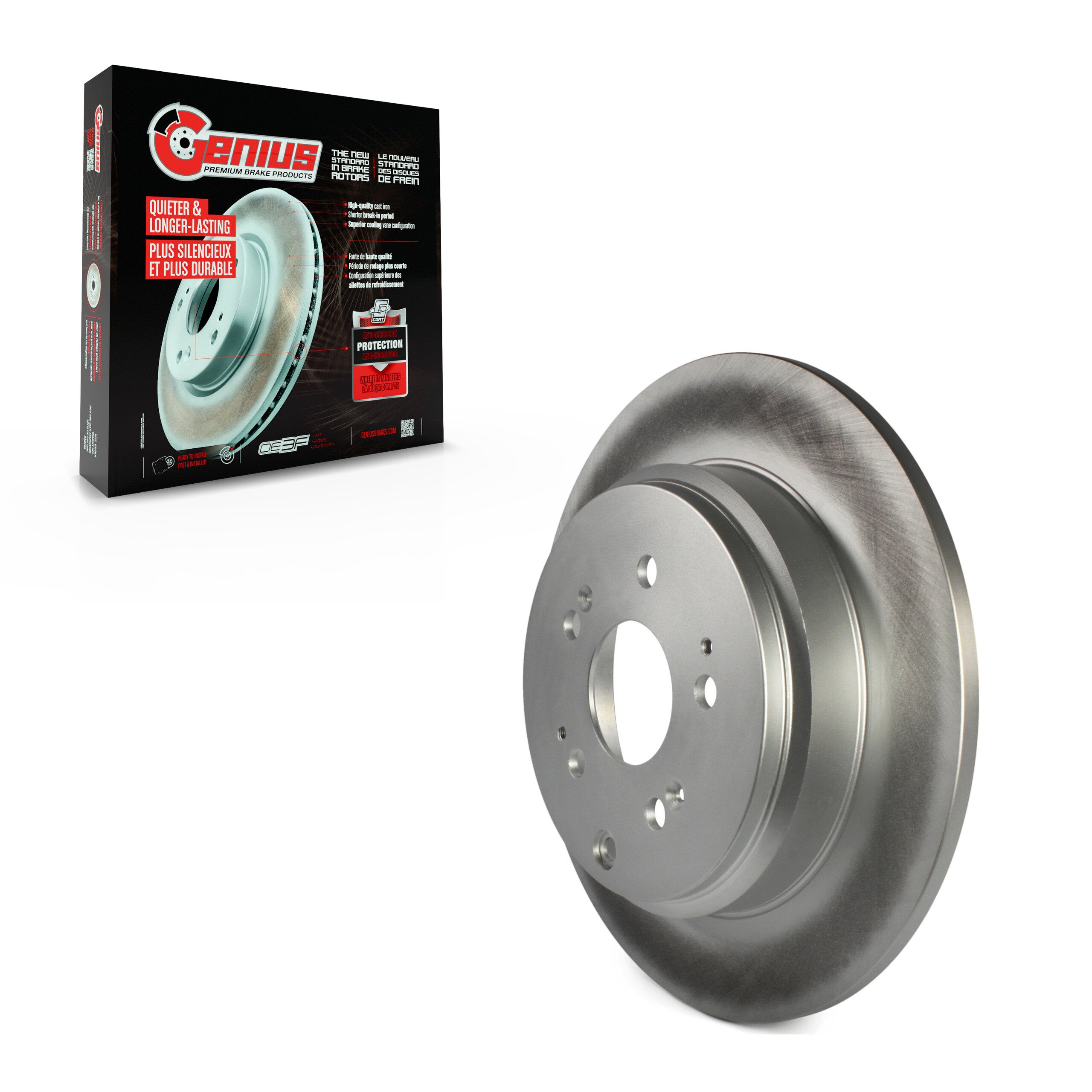 Genius GCR-980567 Disc Brake Rotor for 2007-2017 Honda Odyssey, Acura ZDX, Honda Pilot - Rear
