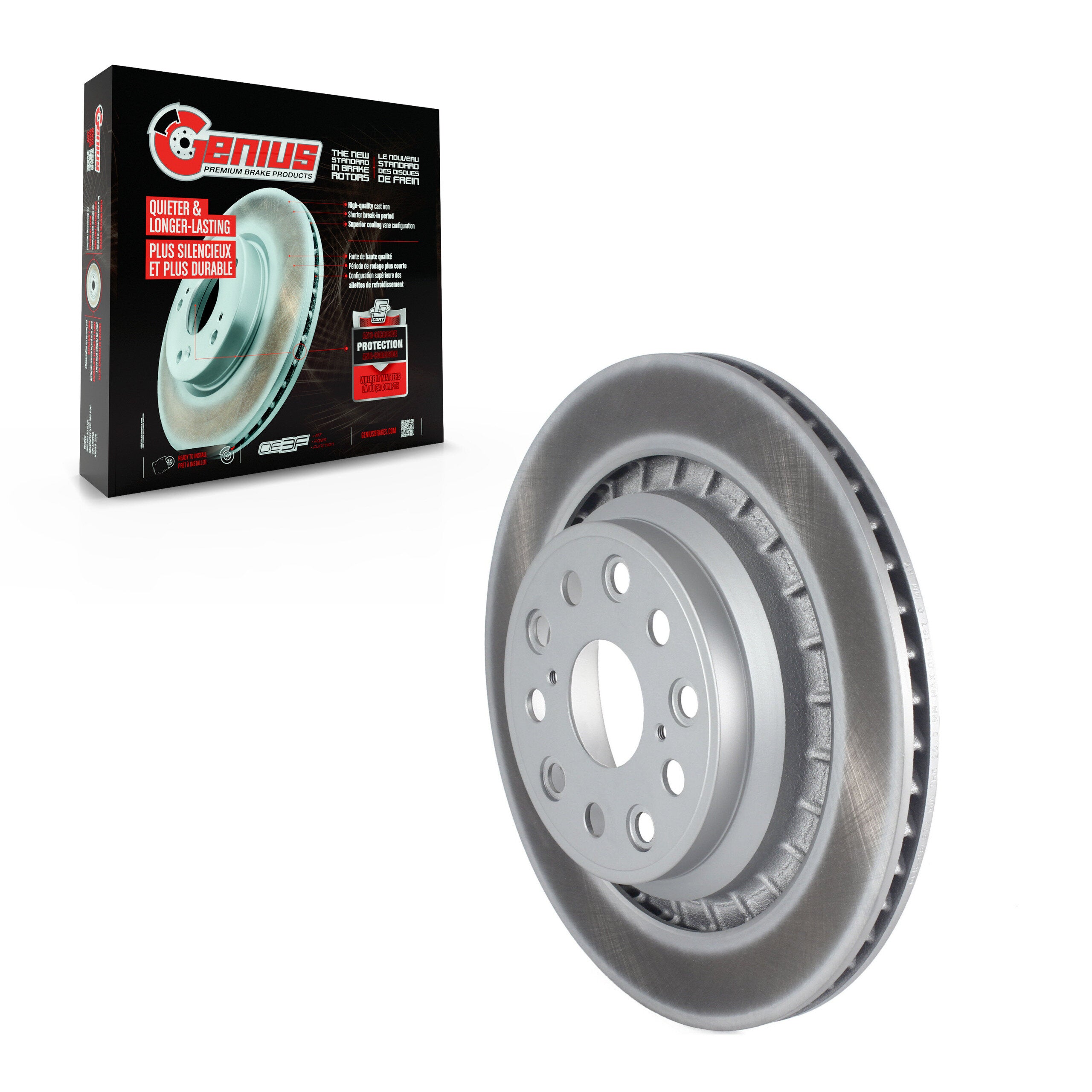 Genius GCR-980571 Disc Brake Rotor for 2007-2017 Lexus LS460, Lexus LS600h - Rear Left