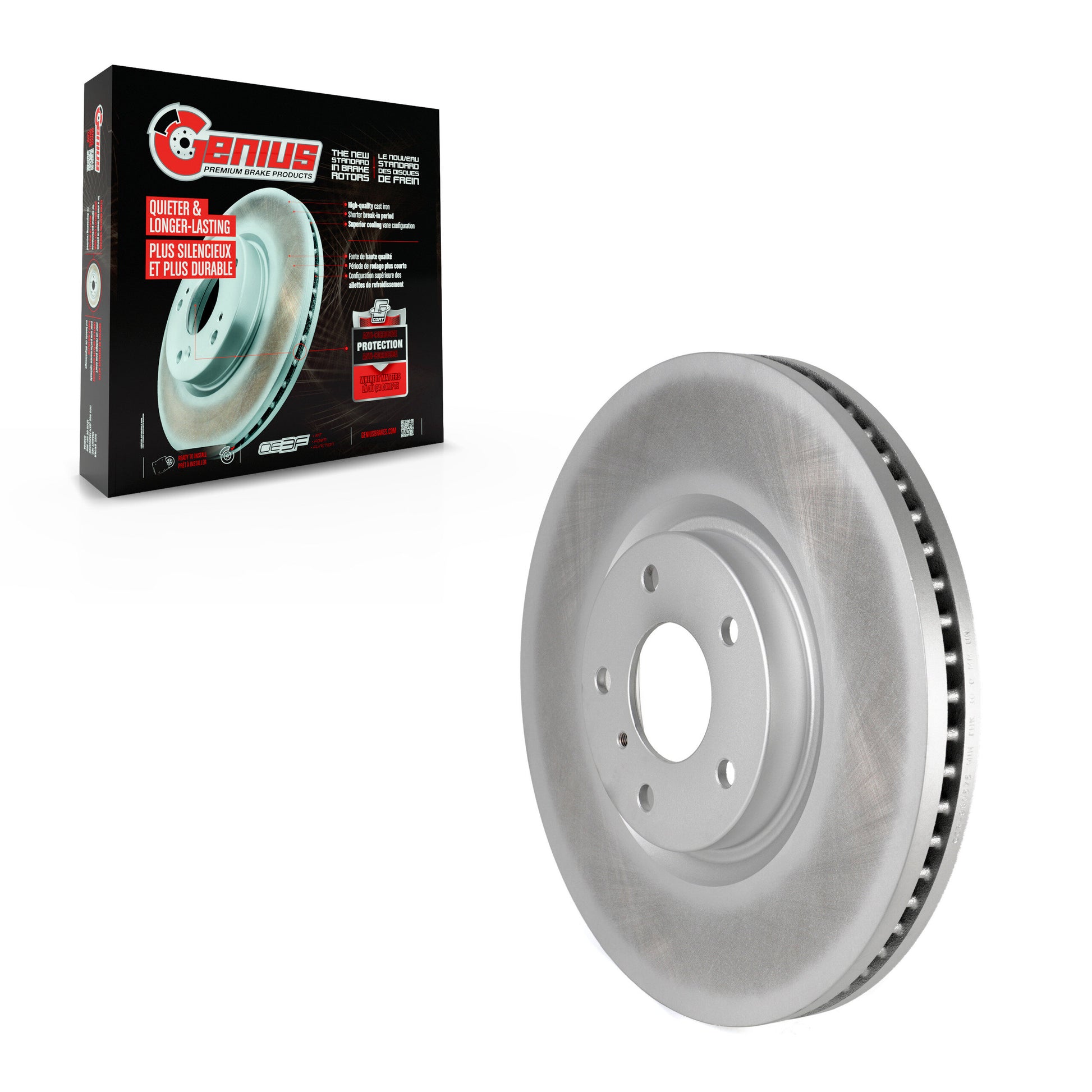 Genius GCR-980575 Disc Brake Rotor for 2007-2015 INFINITI Q60, INFINITI G37, INFINITI G35 - Front