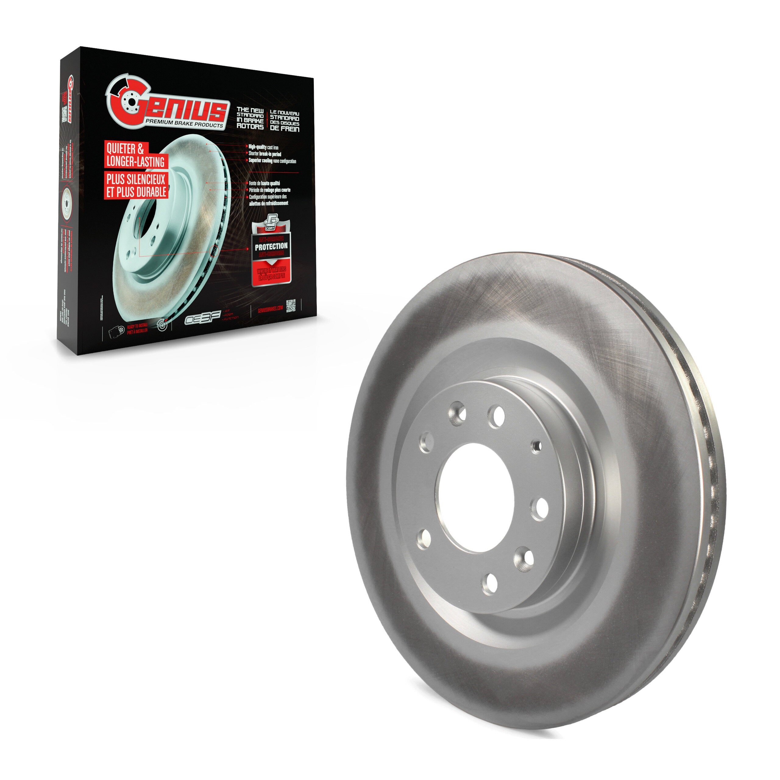 Genius GCR-980580 Disc Brake Rotor for 2007-2015 Mazda CX-9 - Front