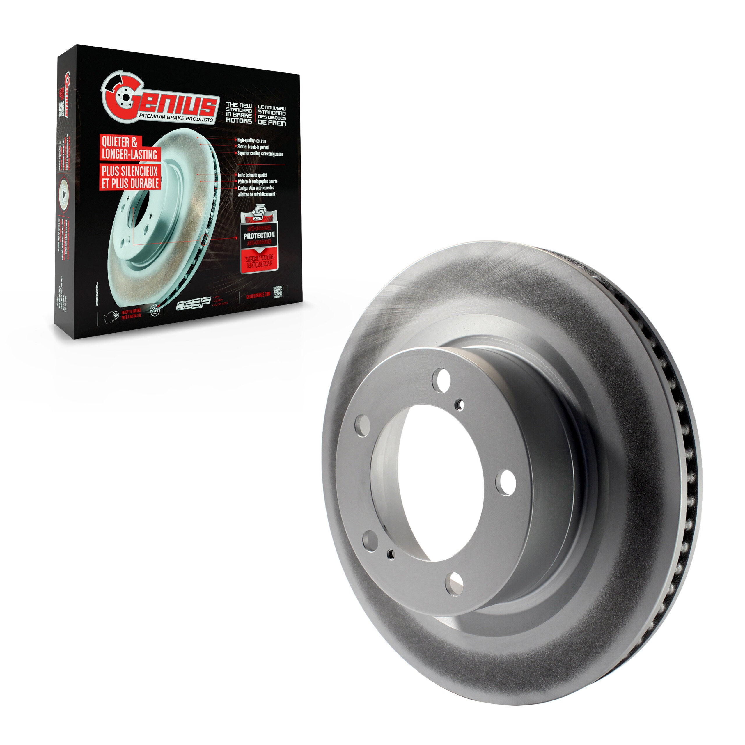 Genius GCR-980583 Disc Brake Rotor for 2007-2022 Toyota Land Cruiser, Lexus LX570, Toyota Sequoia - Front