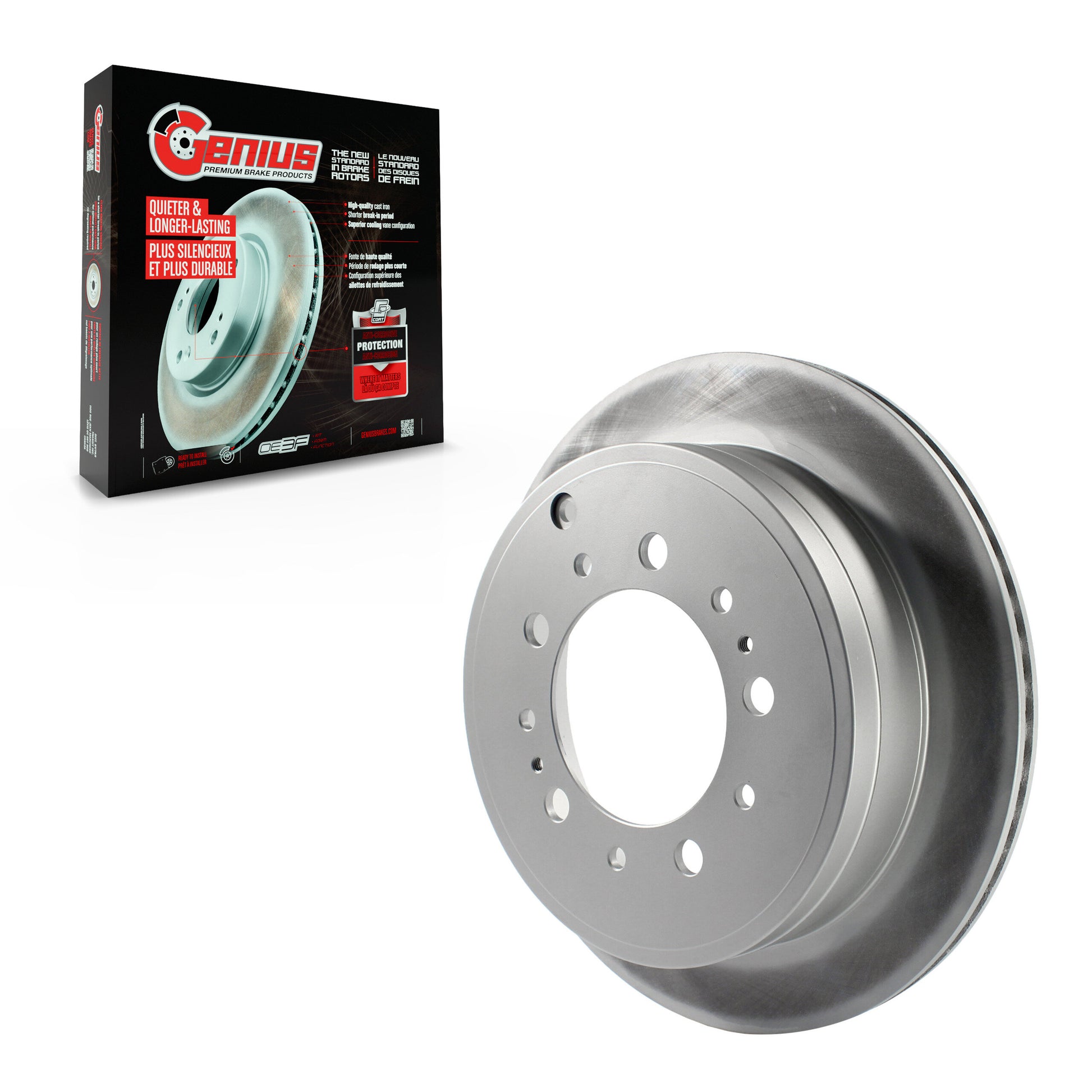 Genius GCR-980584 Disc Brake Rotor for 2007-2022 Lexus LX570, Toyota Land Cruiser, Toyota Sequoia - Rear