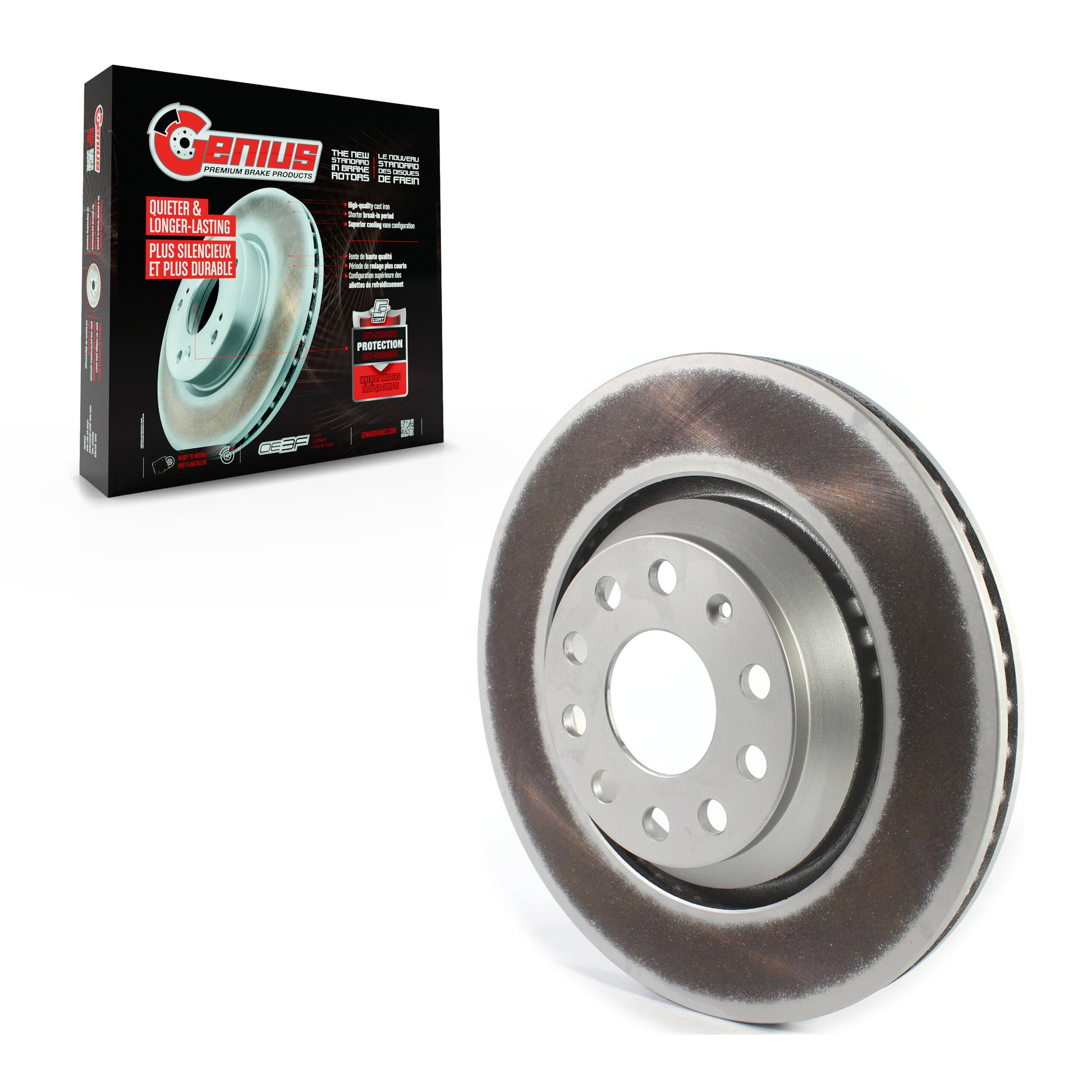 Genius GCR-980585 Disc Brake Rotor for 2006-2024 Audi Q3, Audi RS3, Audi S3 - Rear
