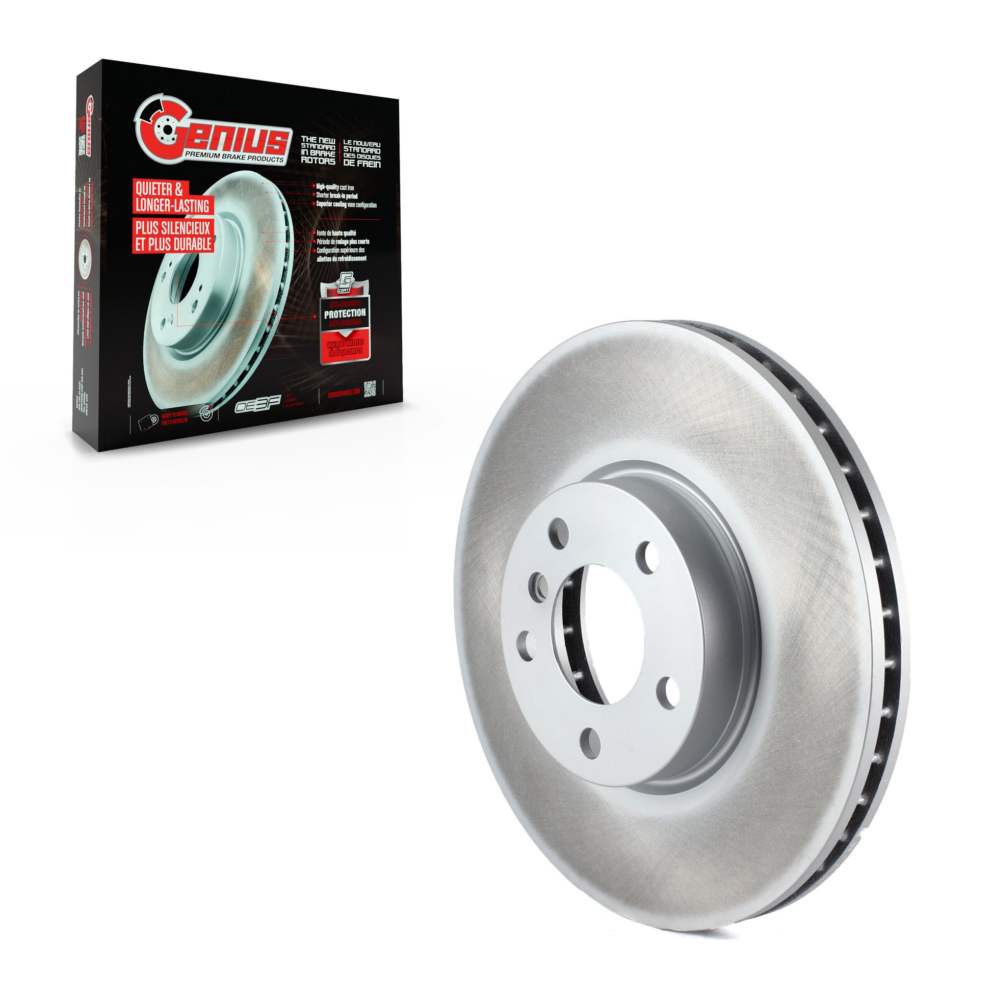 Genius GCR-980590 Disc Brake Rotor for 2007-2019 BMW X5, BMW X6 - Front