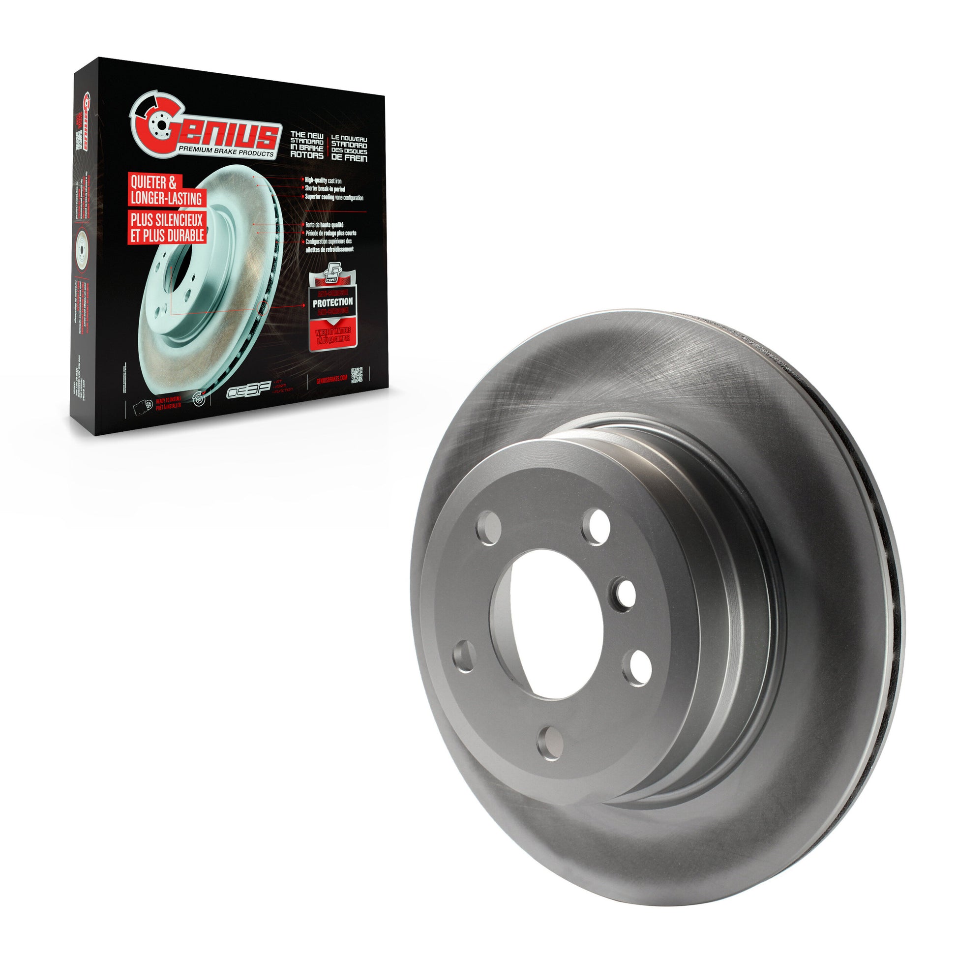 Genius GCR-980593 Disc Brake Rotor for 2007-2019 BMW X5, BMW X6 - Rear
