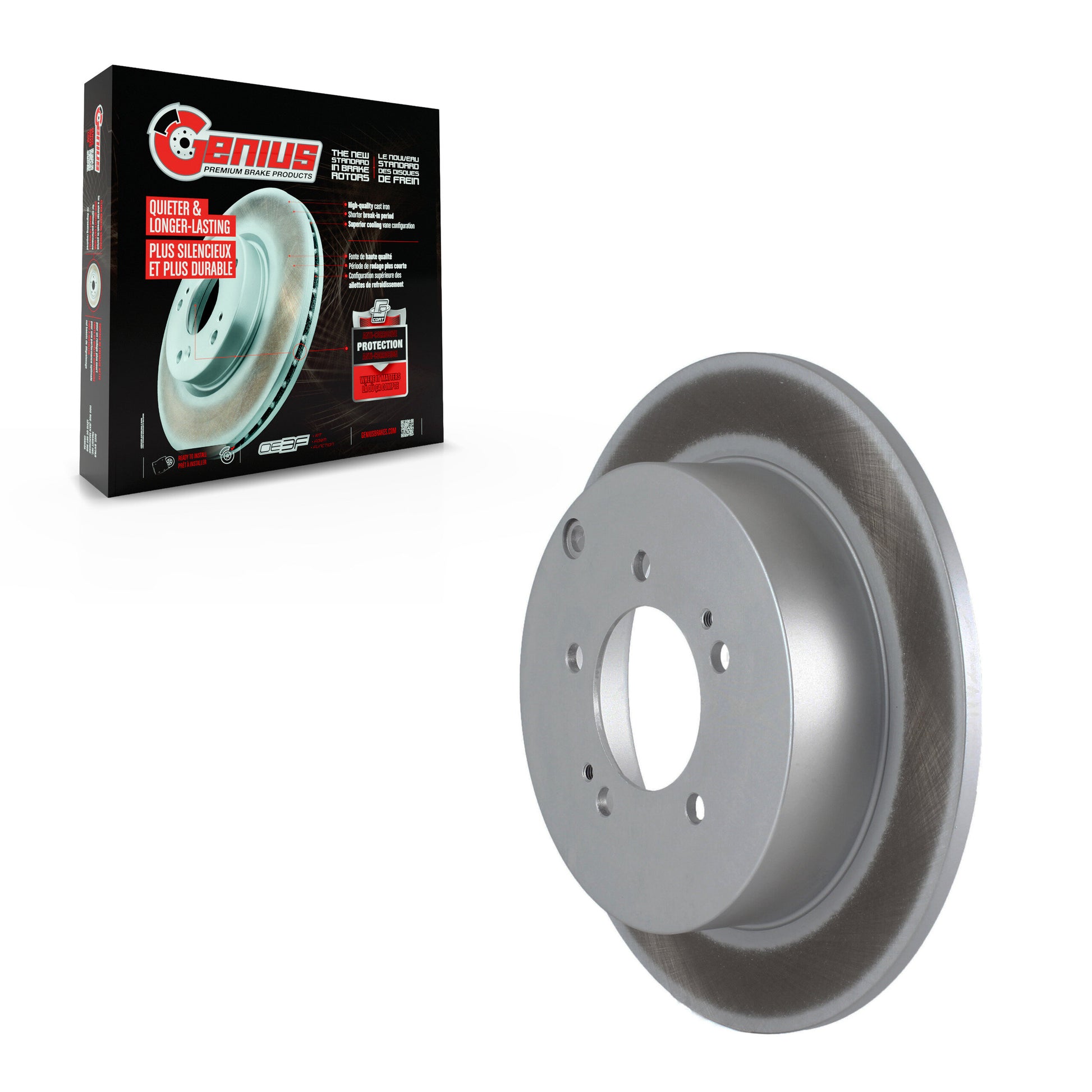 Genius GCR-980594 Disc Brake Rotor for 2007-2015 Mitsubishi Outlander, Mitsubishi Lancer - Rear