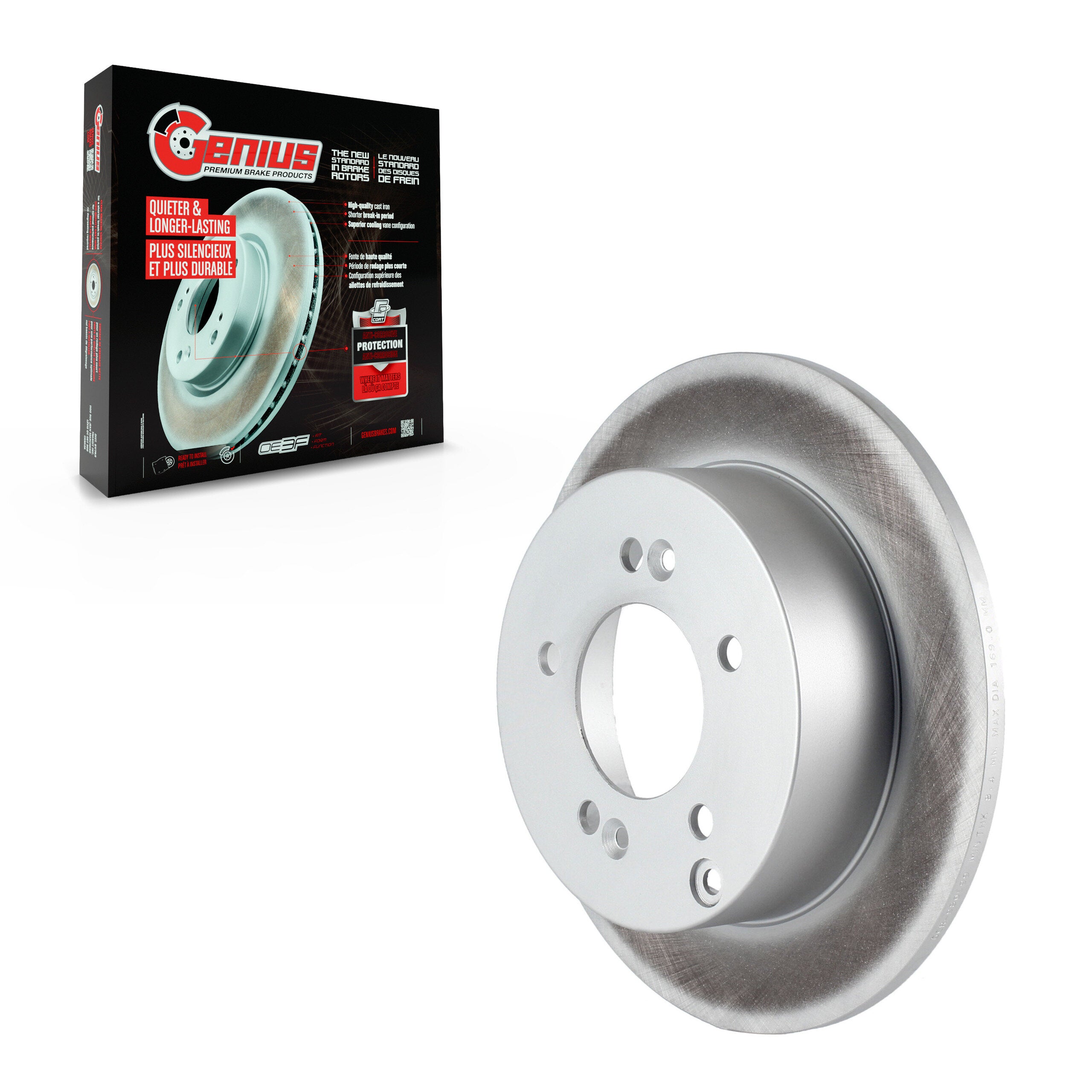 Genius GCR-980599 Disc Brake Rotor for 2007-2012 Kia Rondo - Rear