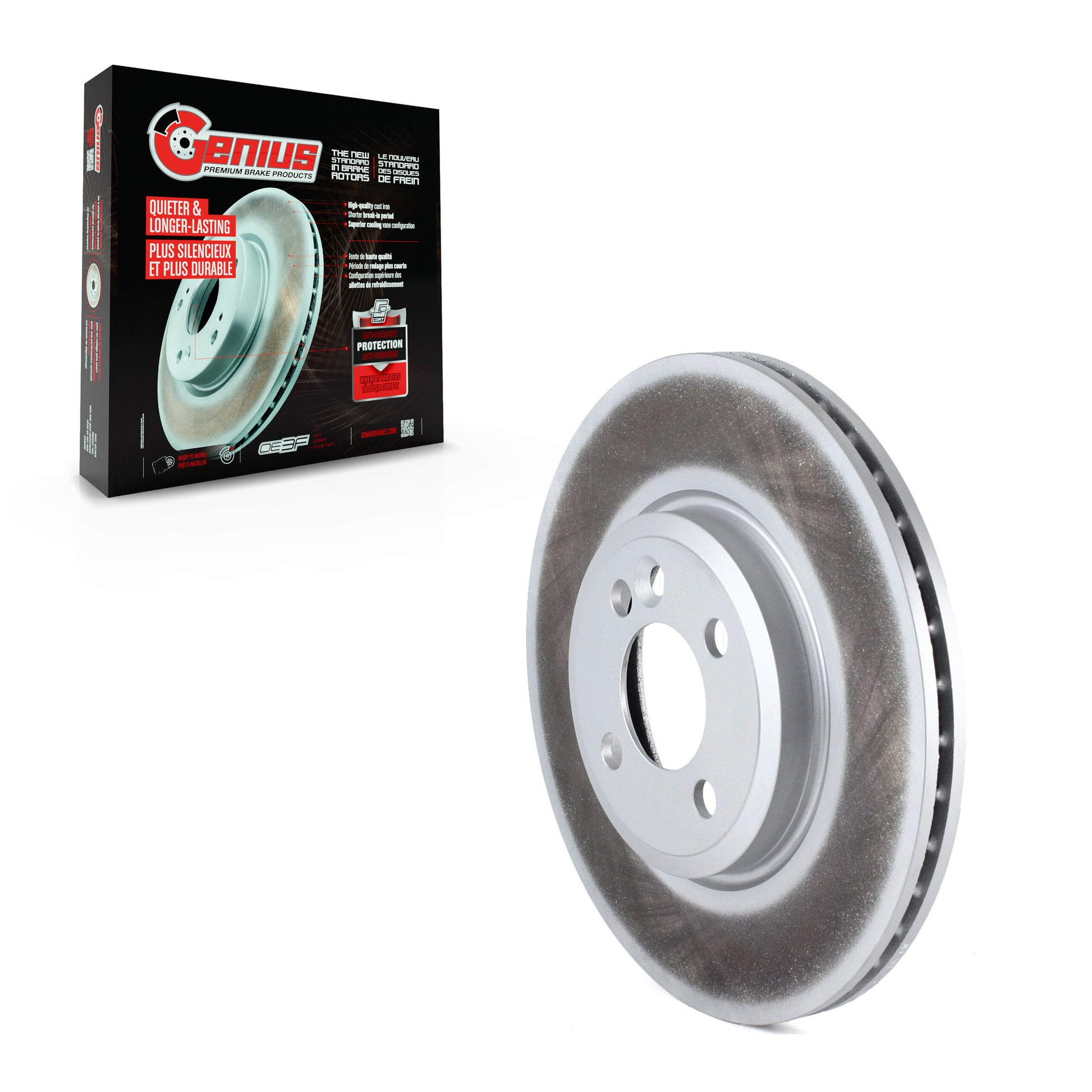 Genius GCR-980605 Disc Brake Rotor for 2002-2015 Mini Cooper Countryman, Mini Cooper - Front