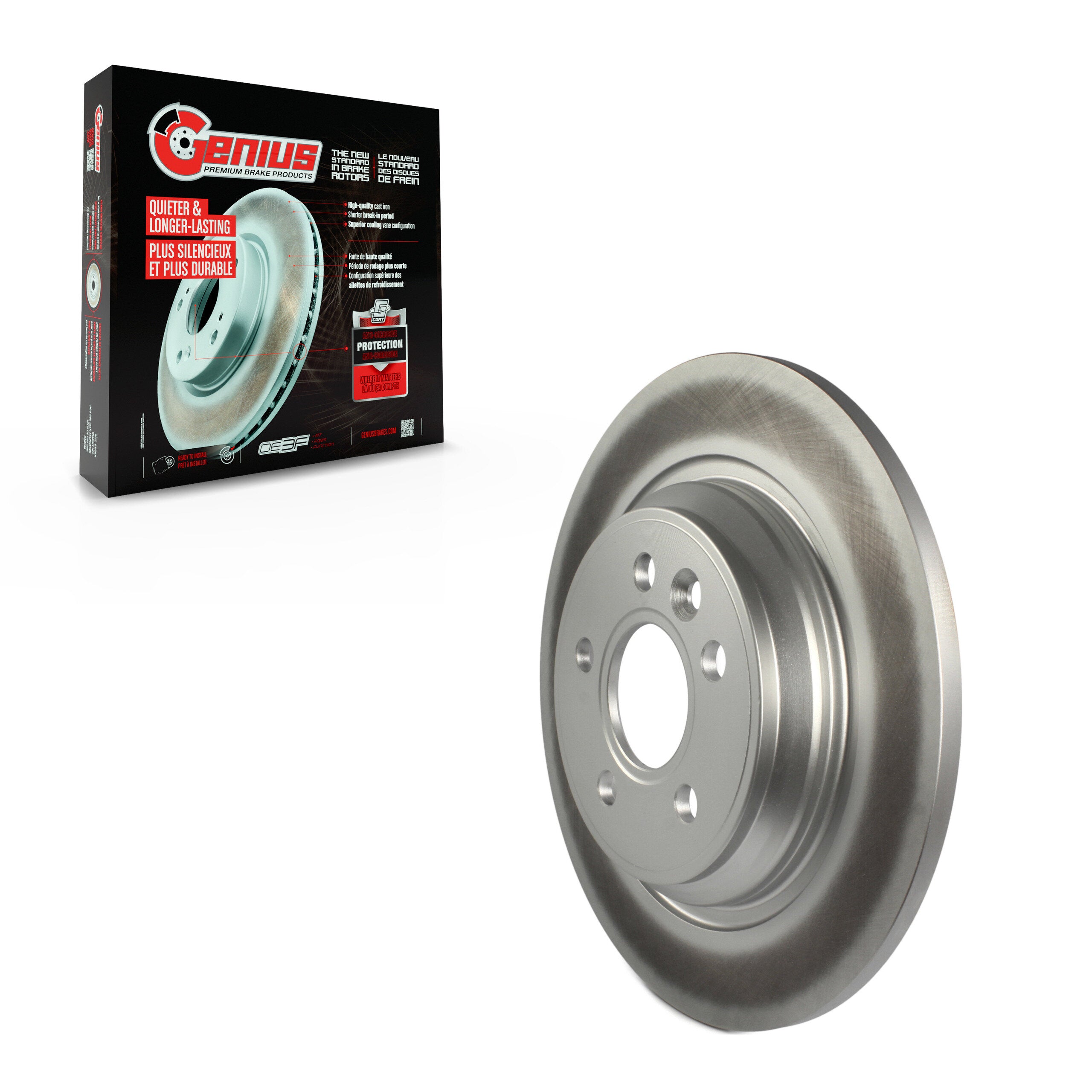 Genius GCR-980607 Disc Brake Rotor for 2007-2018 Volvo S60 Cross Country, Volvo S60, Volvo V60 - Rear