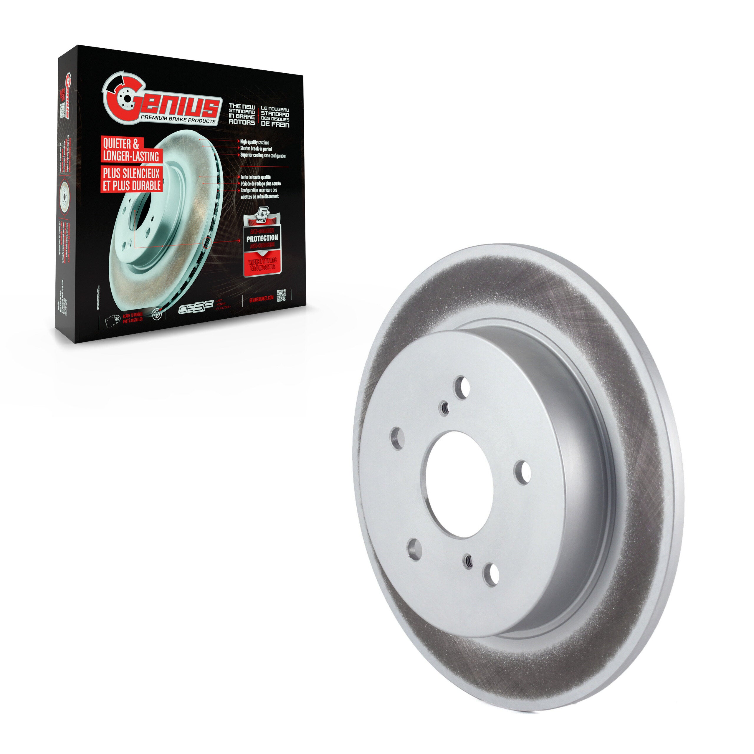 Genius GCR-980610 Disc Brake Rotor for 2007-2013 Suzuki SX4 Crossover, Suzuki SX4 - Rear