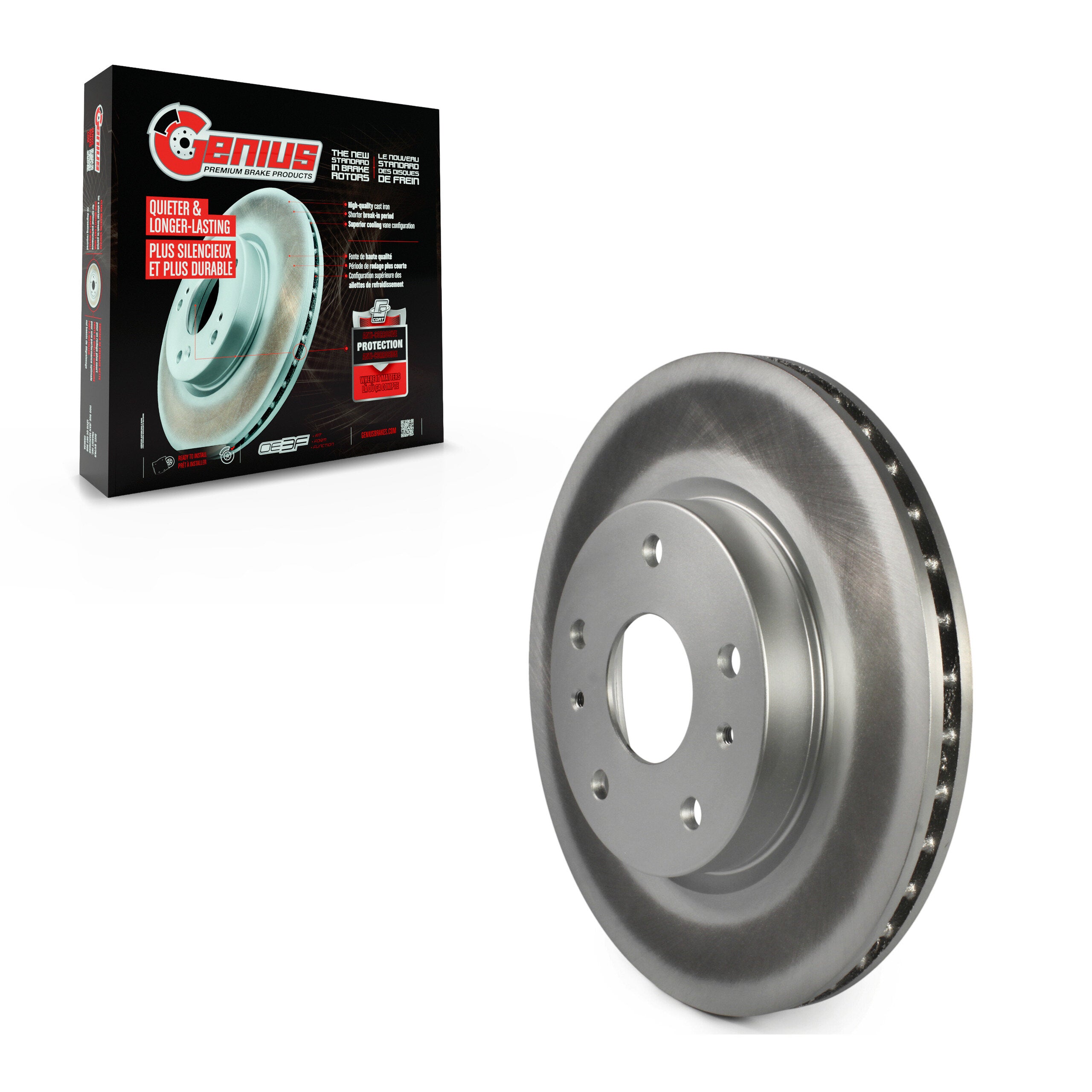 Genius GCR-980611 Disc Brake Rotor for 2007-2013 Suzuki SX4 Crossover, Suzuki SX4 - Front