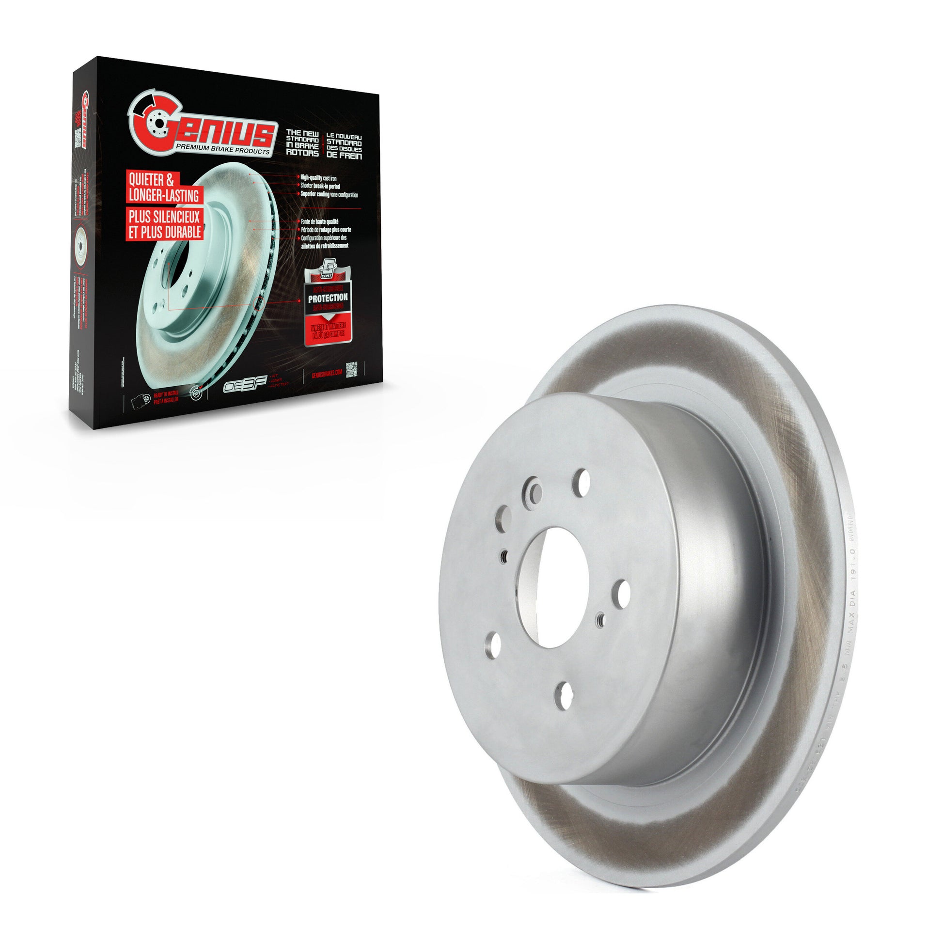Genius GCR-980631 Disc Brake Rotor for 2008-2013 Toyota Highlander - Rear