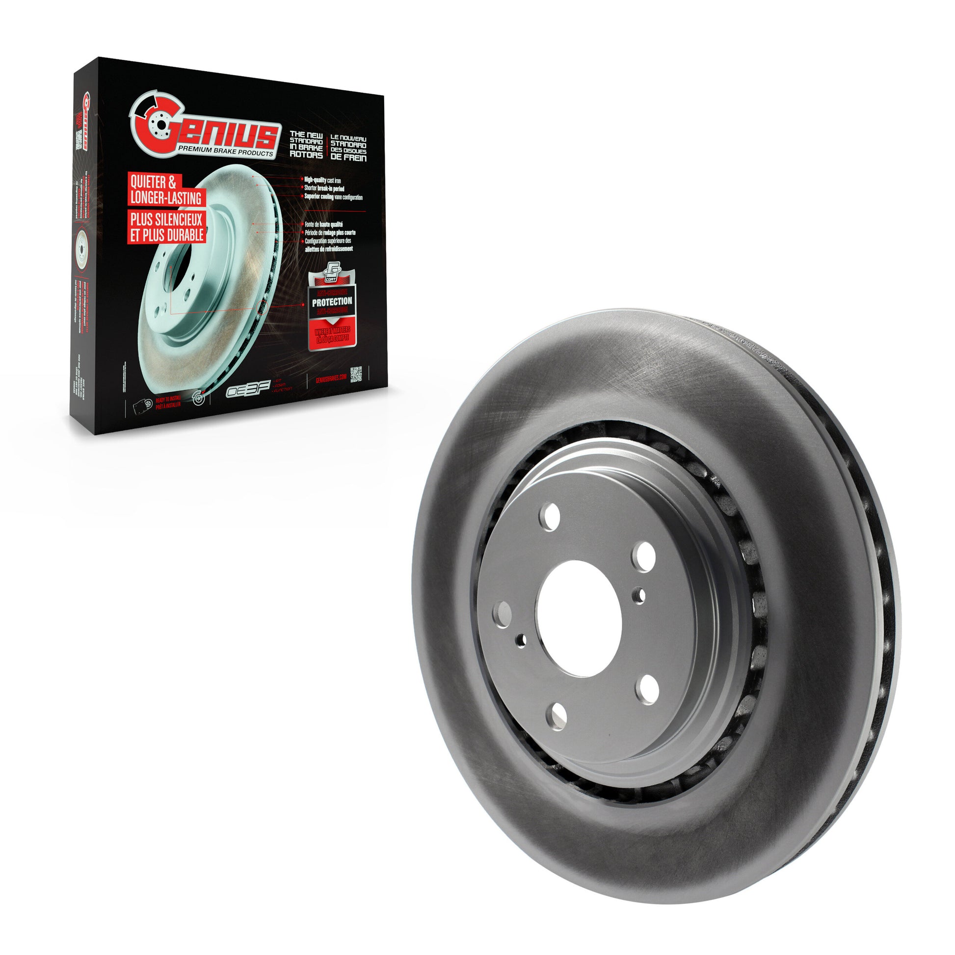 Genius GCR-980636 Disc Brake Rotor for 2008-2021 Lexus NX300, Lexus NX200t, Lexus NX300h - Front