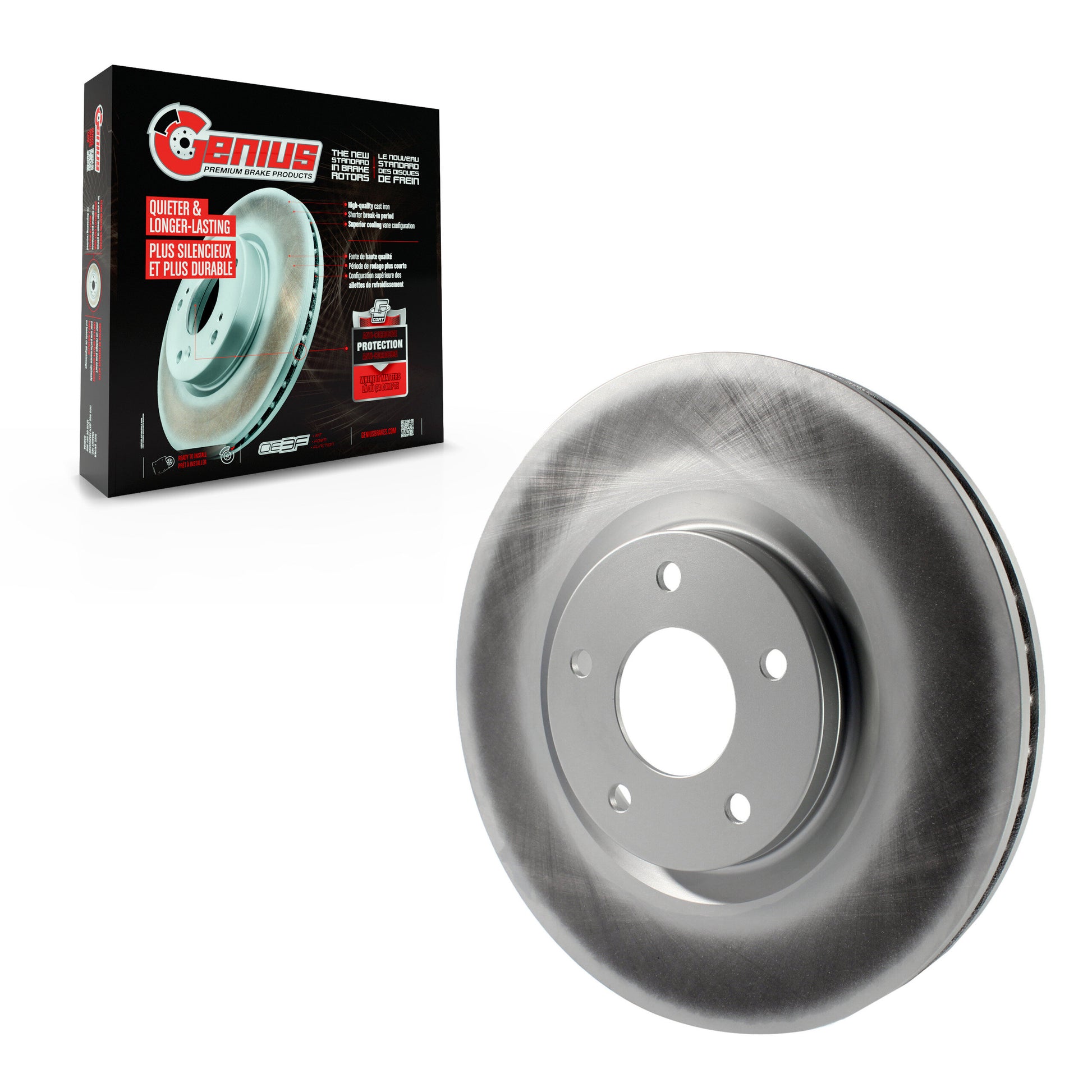 Genius GCR-980638 Disc Brake Rotor for 2007-2017 Nissan Juke, Nissan Sentra - Front