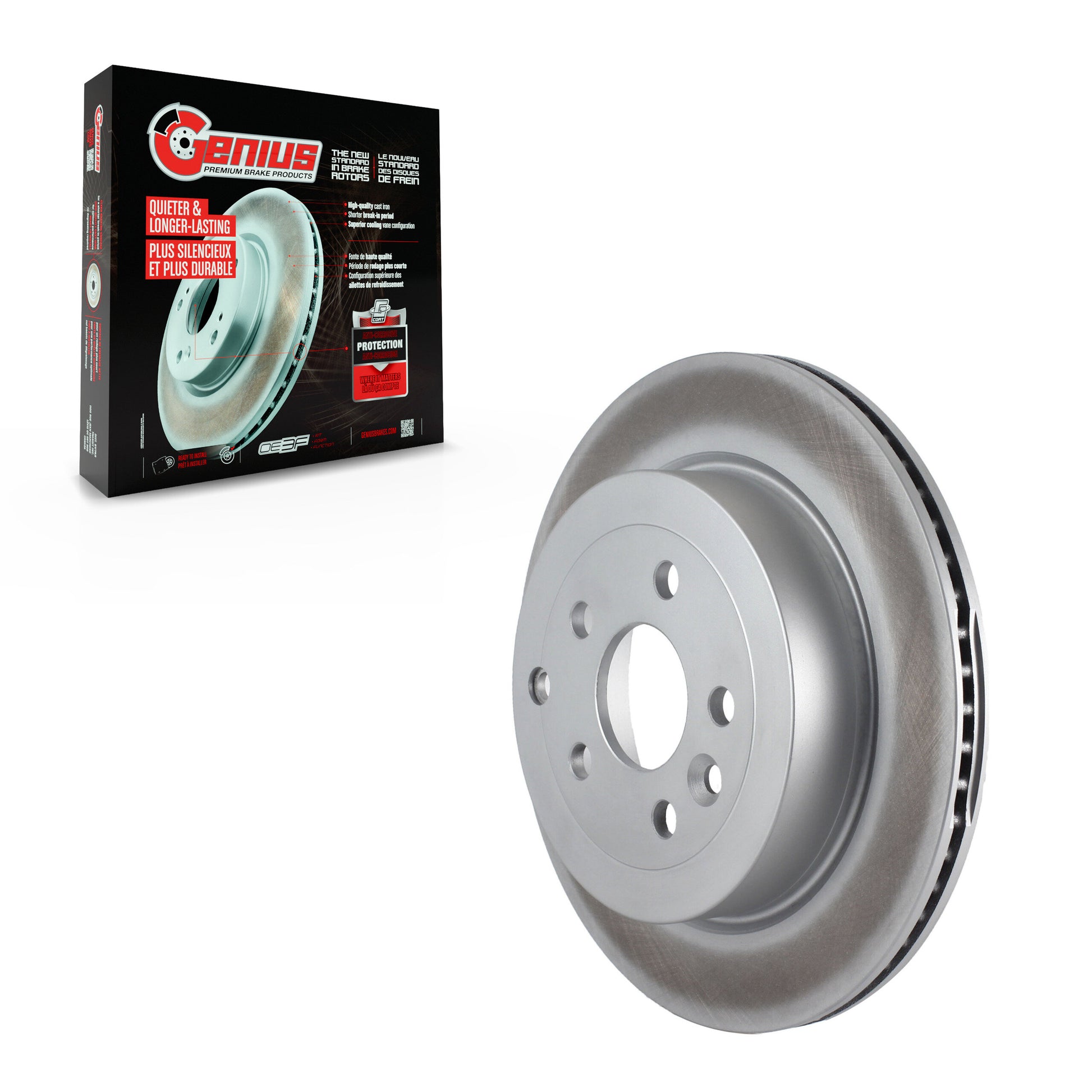 Genius GCR-980641 Disc Brake Rotor for 2008-2012 Land Rover LR2 - Rear