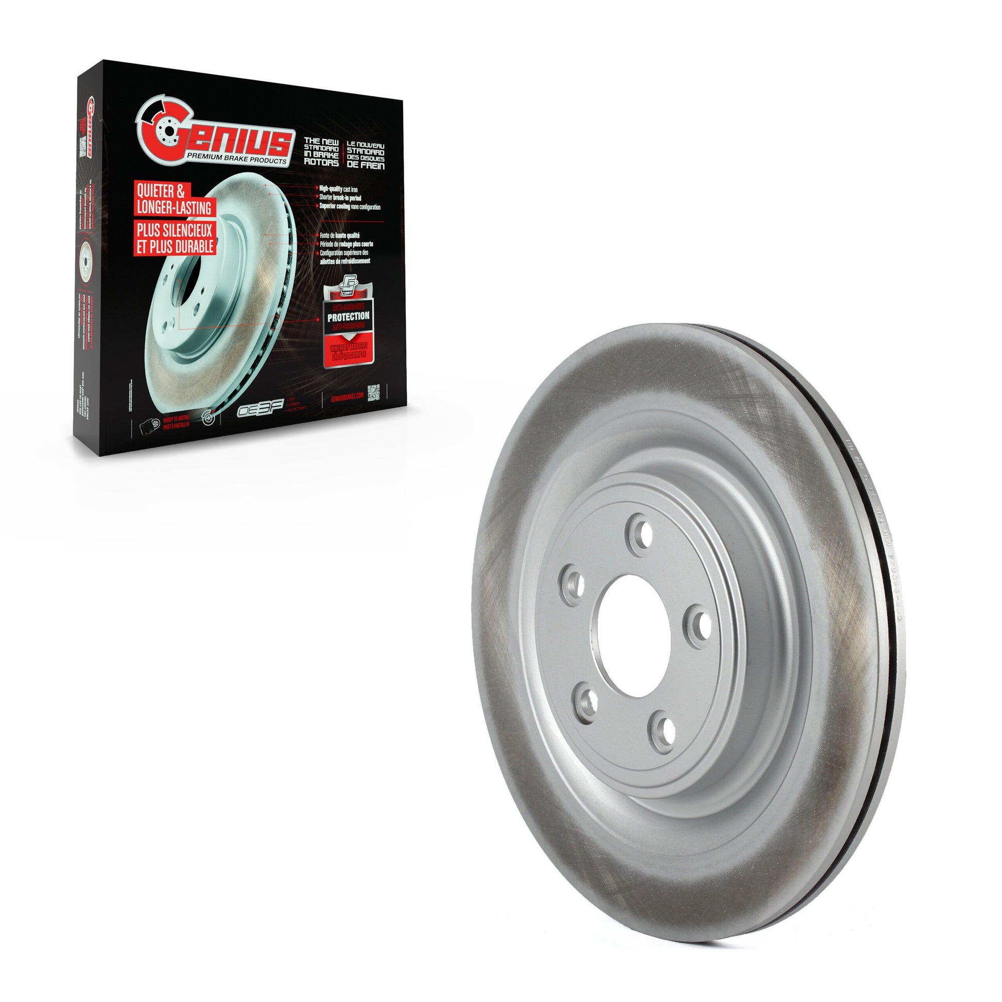 Genius GCR-980644 Disc Brake Rotor for 2005-2016 Jaguar XJ, Jaguar XF, Jaguar XKR - Rear