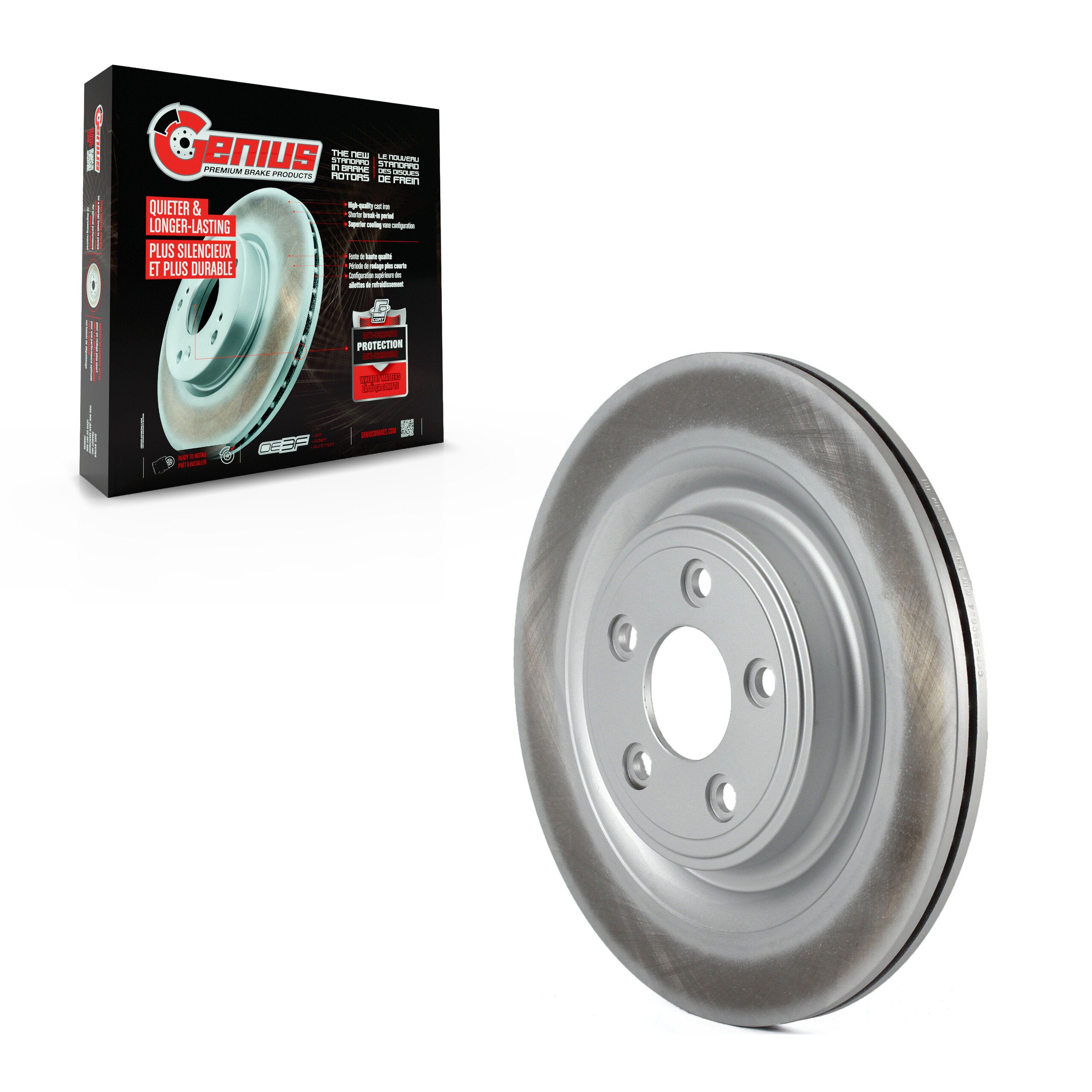 Genius GCR-980644 Disc Brake Rotor for 2005-2016 Jaguar XJ, Jaguar XF, Jaguar XKR - Rear