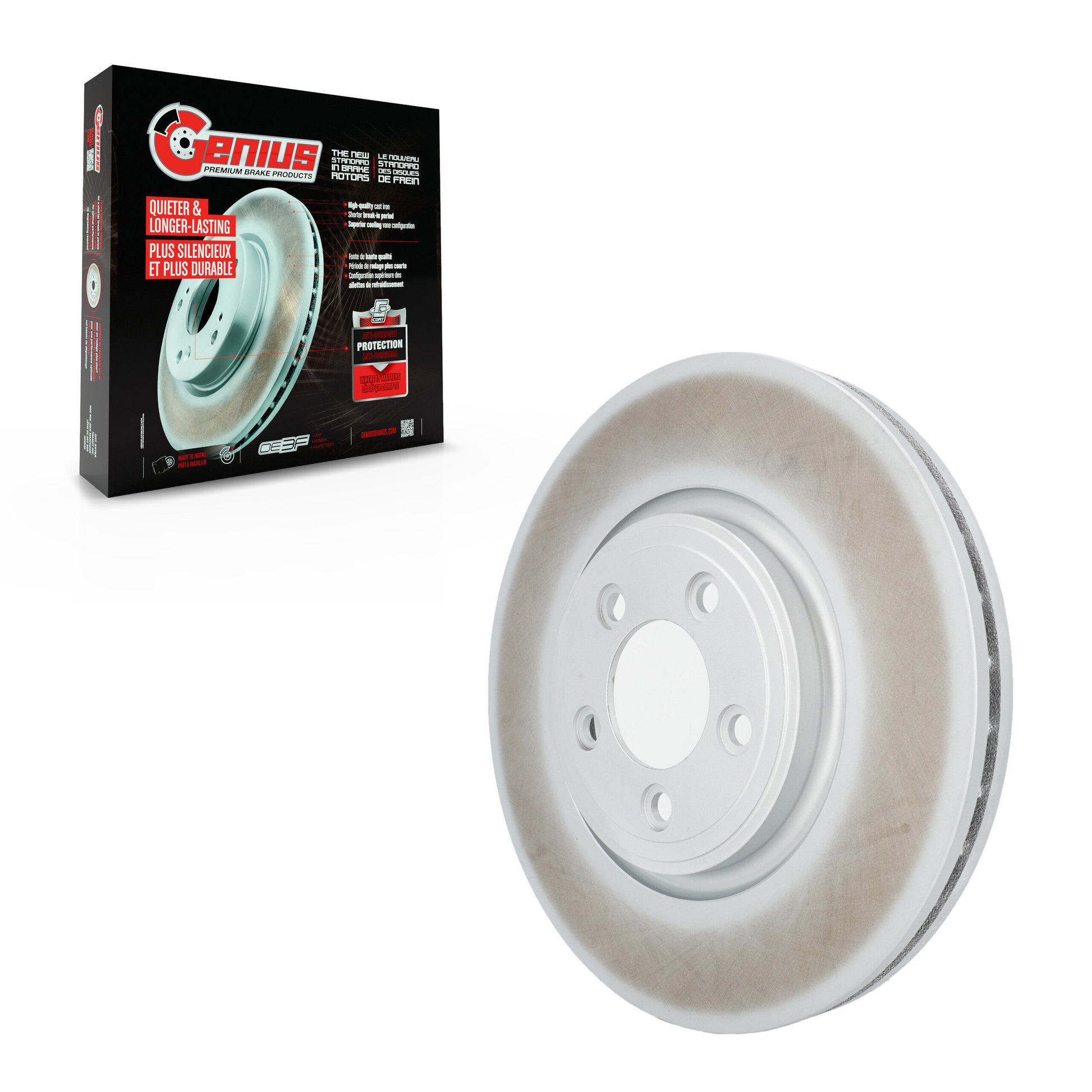 Genius GCR-980645 Disc Brake Rotor for 2005-2015 Jaguar XF, Jaguar XJ8, Jaguar XK - Front