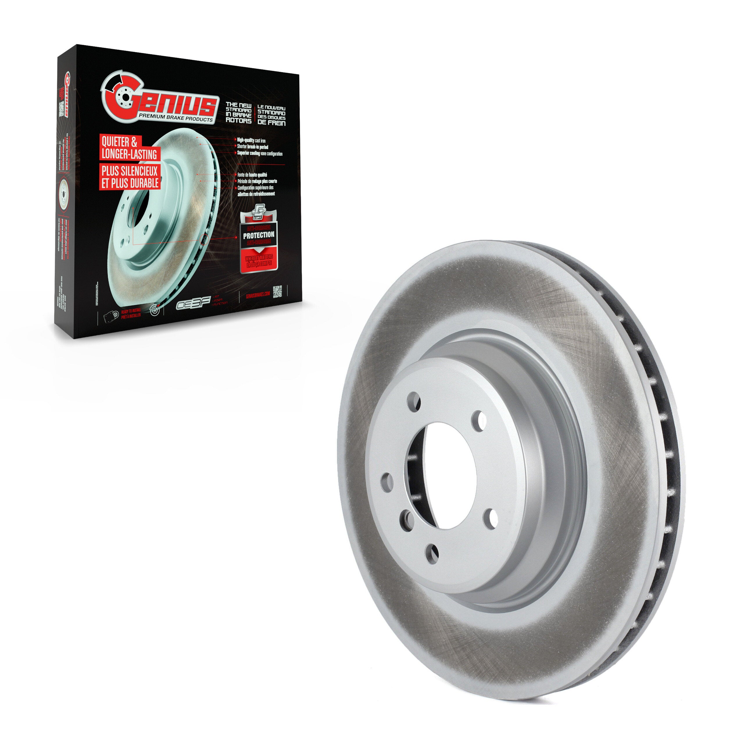 Genius GCR-980650 Disc Brake Rotor for 2007-2015 BMW 335i xDrive, BMW X1, BMW 335i - Front