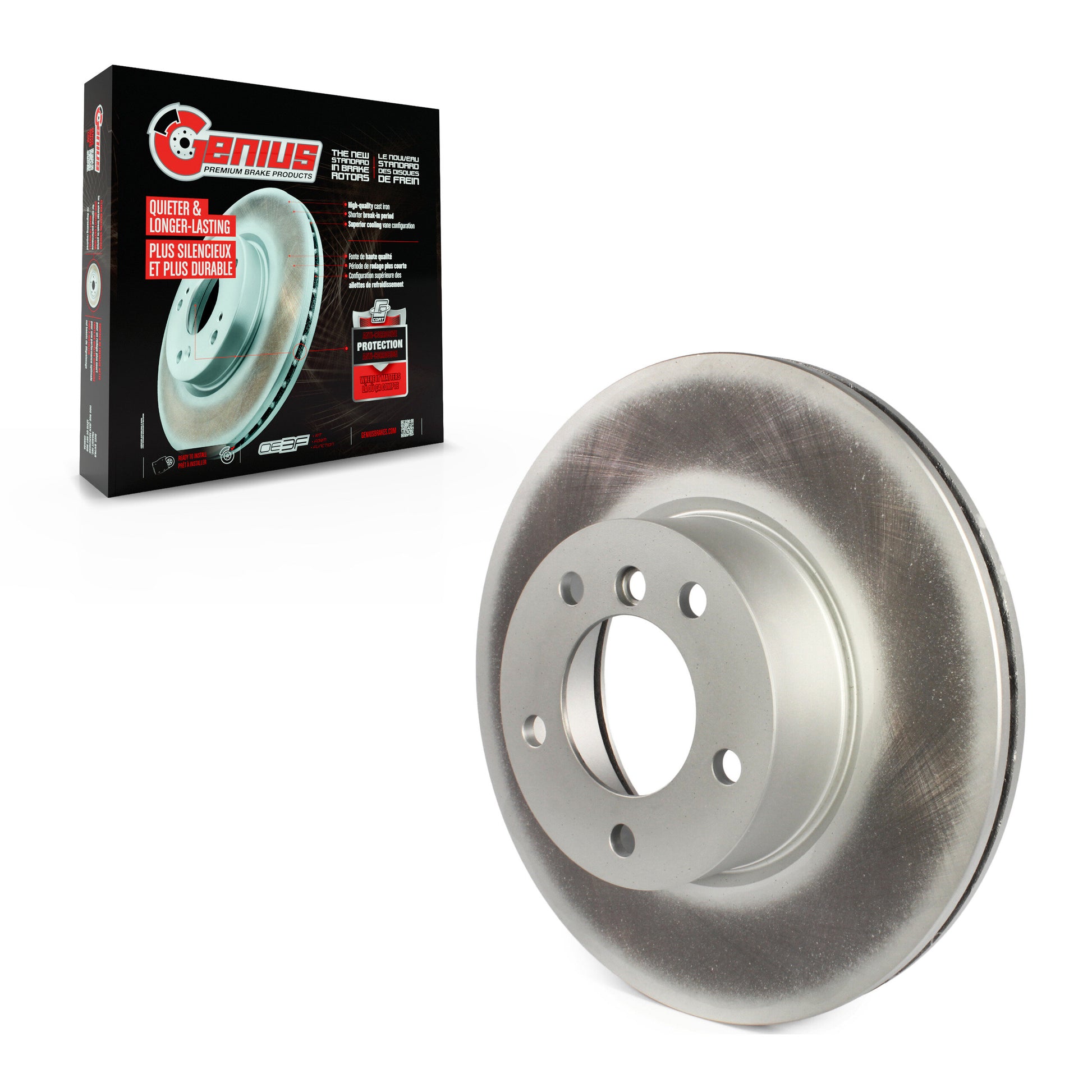 Genius GCR-980654 Disc Brake Rotor for 2007-2021 BMW 230i, BMW 230i xDrive, BMW 328d - Front