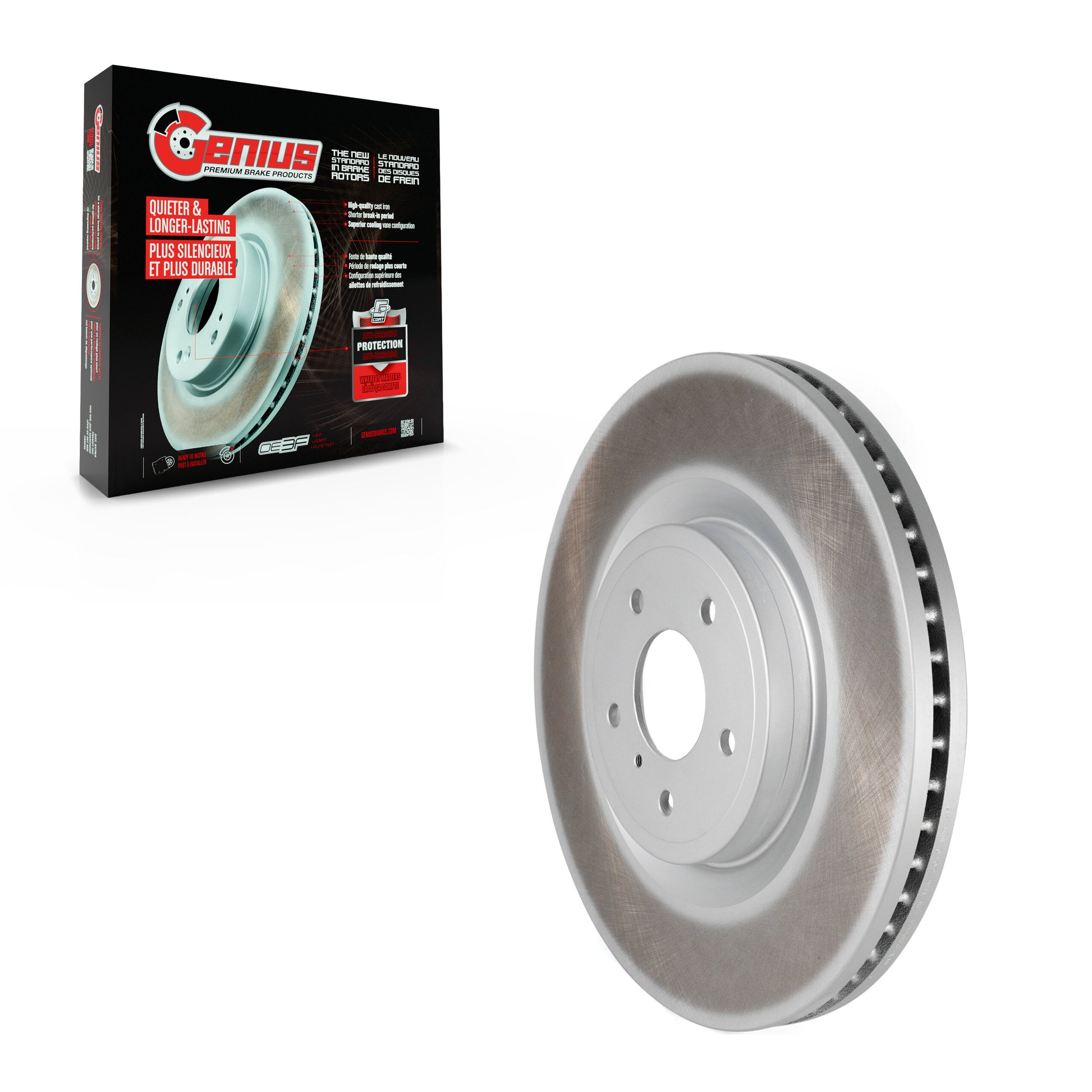 Genius GCR-980664 Disc Brake Rotor for 2008-2024 Nissan Z, INFINITI Q60, INFINITI Q70L - Front